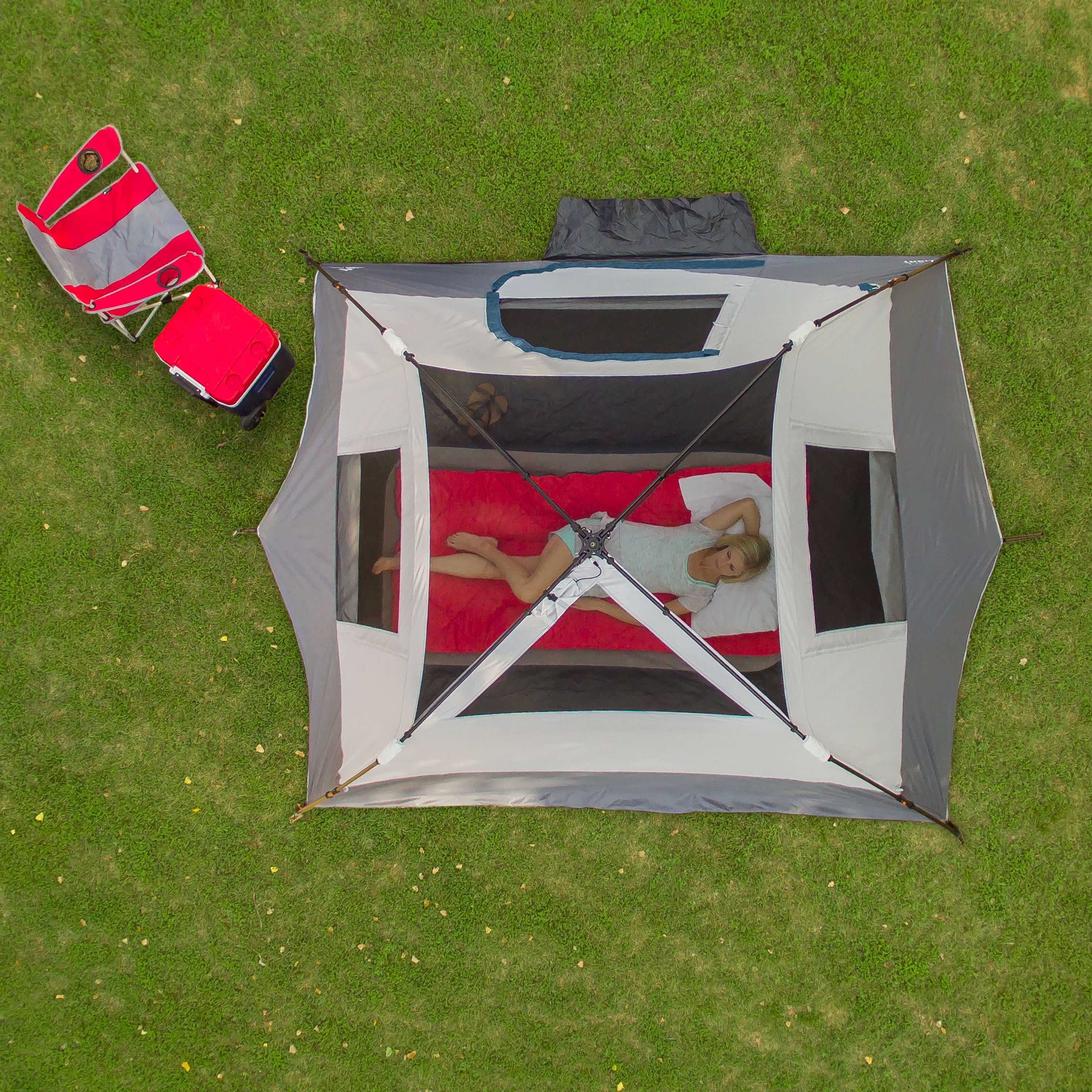 Ozark Trail 10' x 9' 6-Person Instant Cabin Tent with LED Light, 19.38 lbs - Image 8