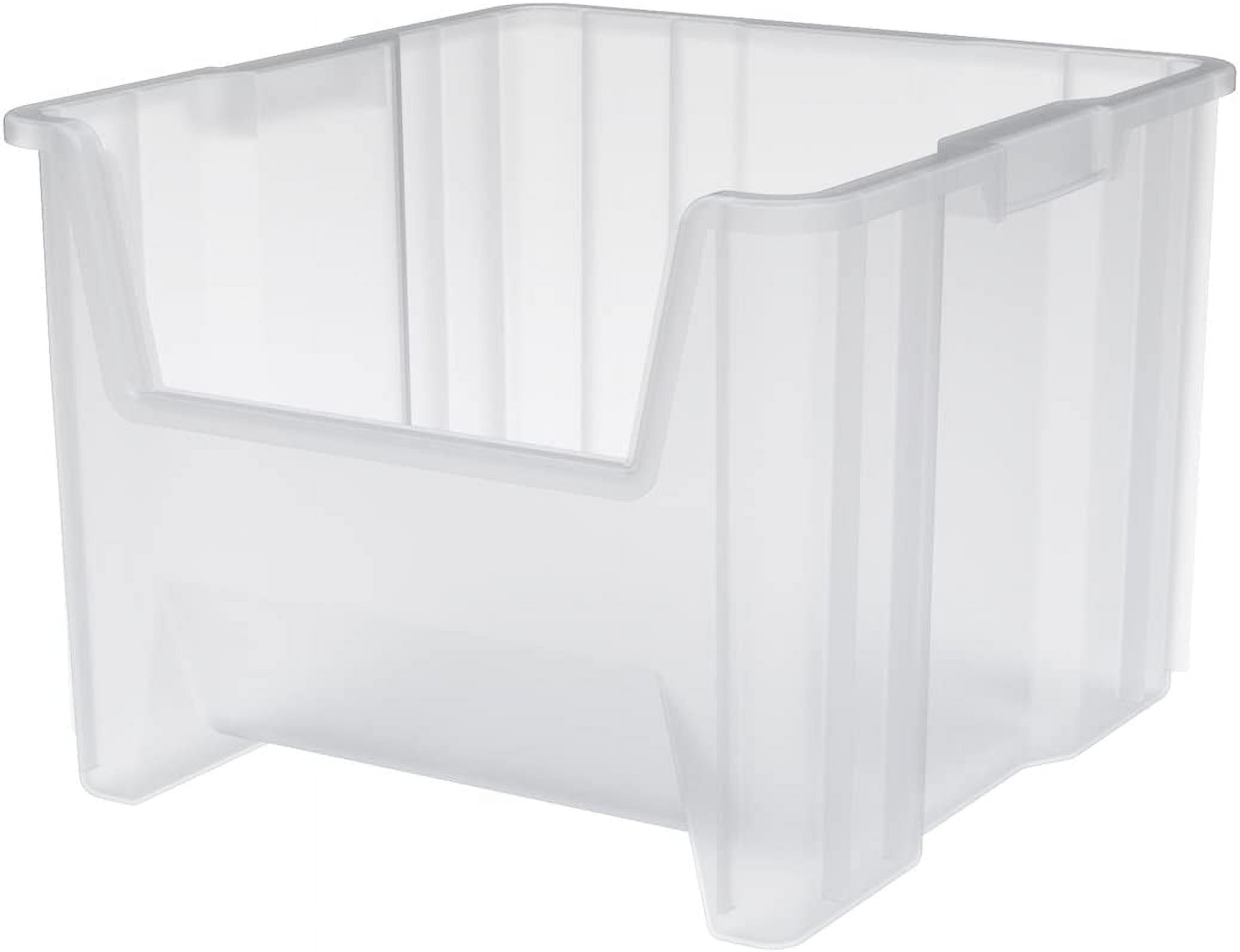 Akro-Mils Stak-N-Store 13018, Large Storage Bins, Stackable Heavy Duty Containers, 17.5"x16.5"x12.5", Clear, 2-Pack - Image 5