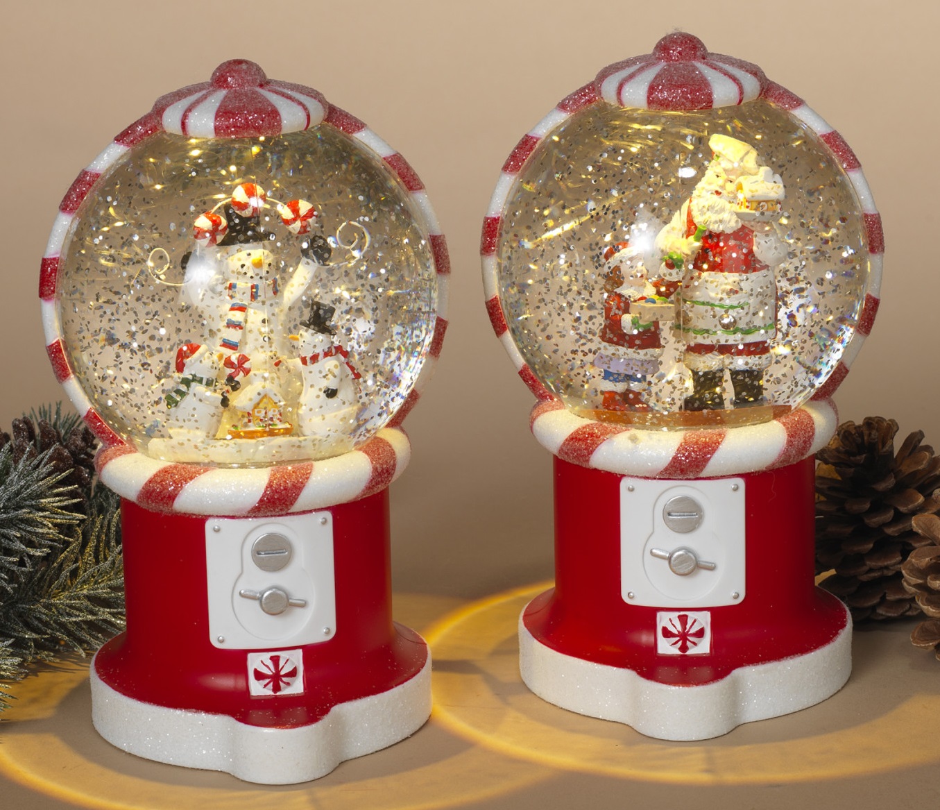 The Gerson Company Retro Christmas Lighted Holiday Water Globes - N/A - Image 3