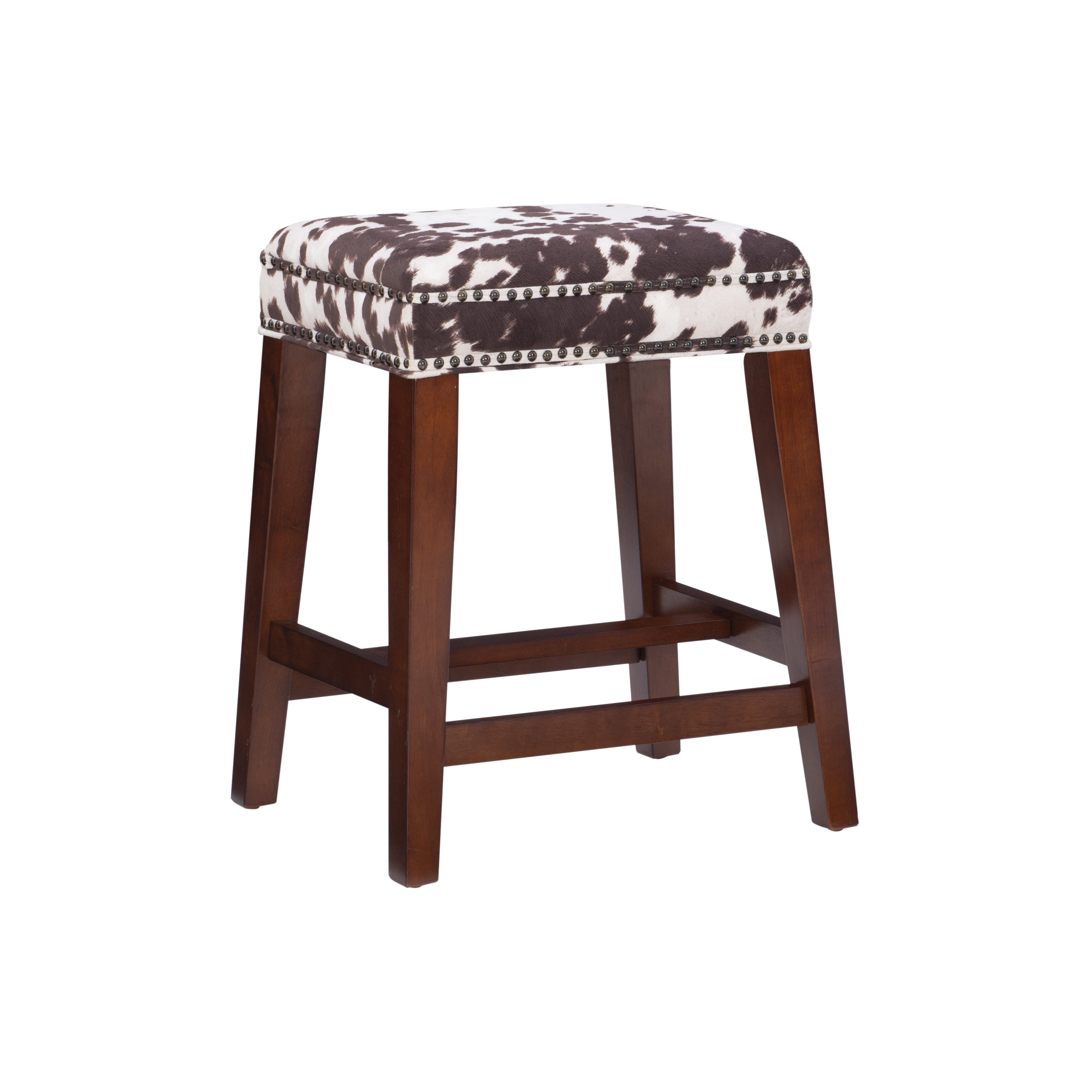 Linon Walt Cow Print Counter Stool, 24.5 inch Seat Height, Multiple Colors - Image 5