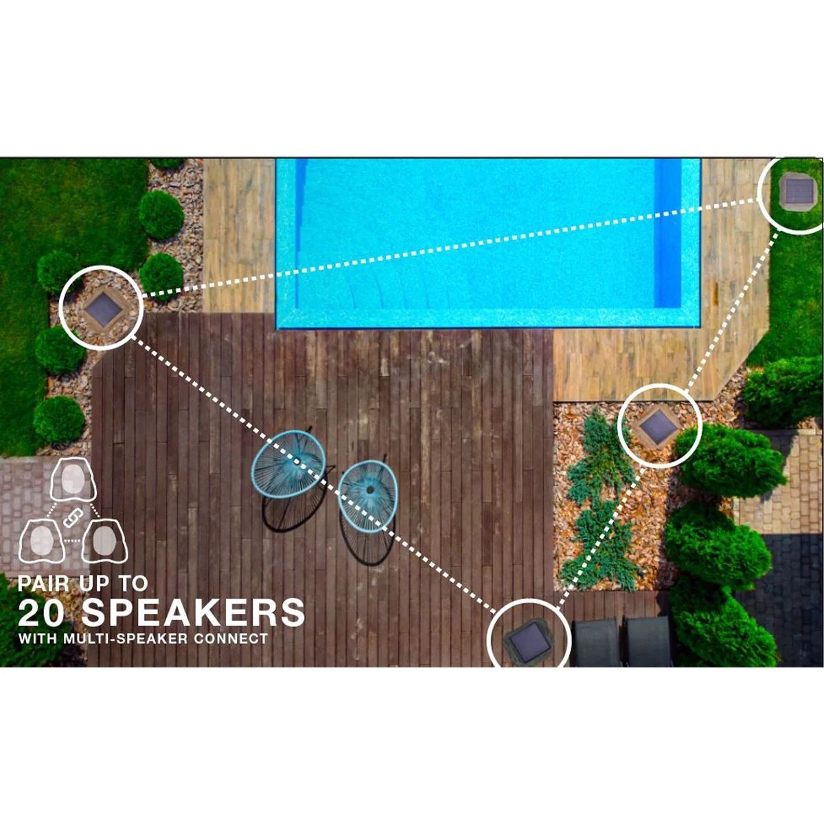 Victrola Rock Speaker Connect Bluetooth Outdoor Speaker with Solar Charging - Each (Stone) - Image 3