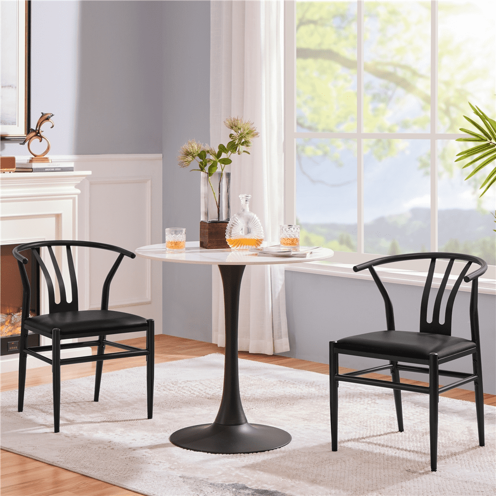 Alden Design Dining Chair, Set of 2, Black - Image 9