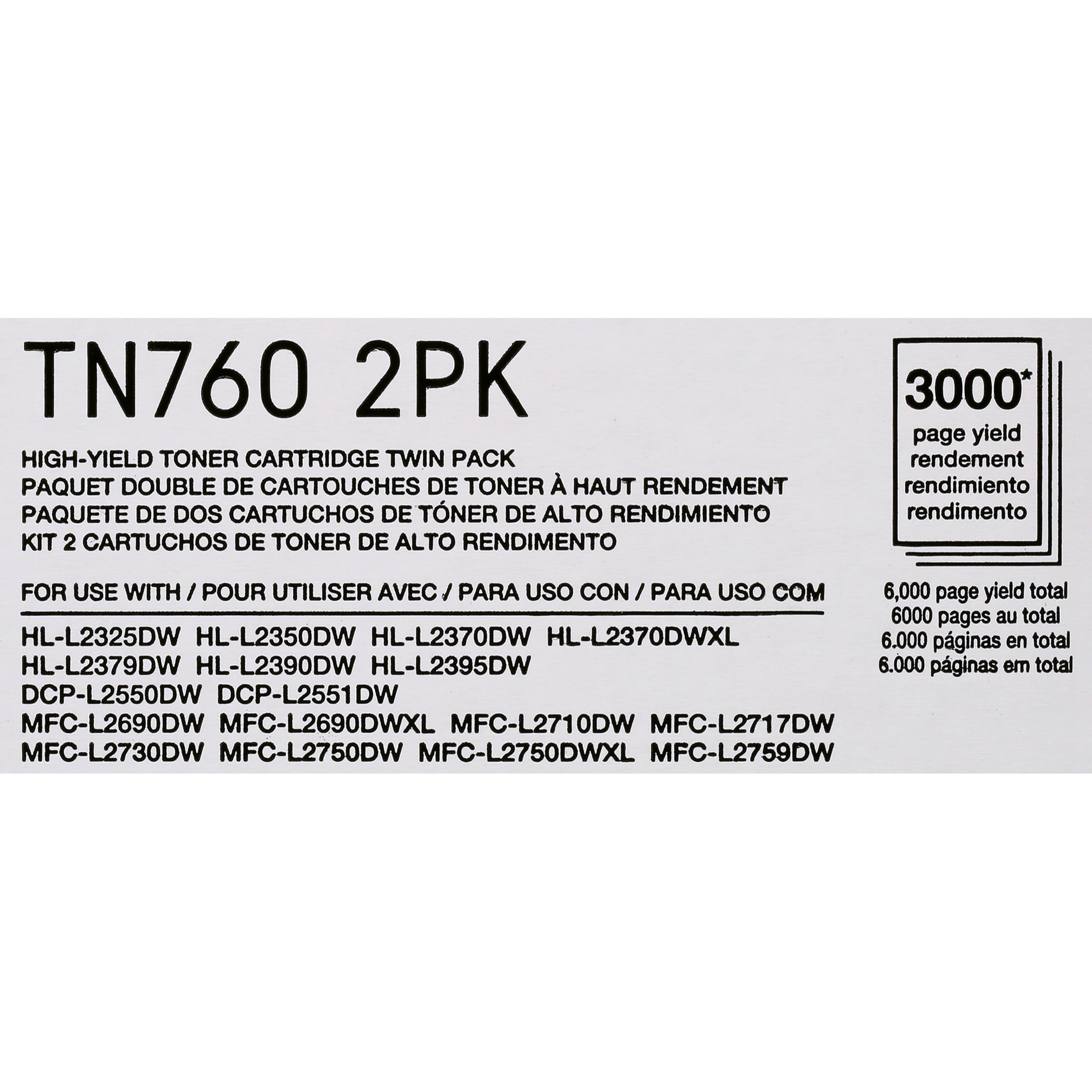 Brother Genuine High-Yield Black Toner Cartridge Twin Pack TN7602PK - Image 4