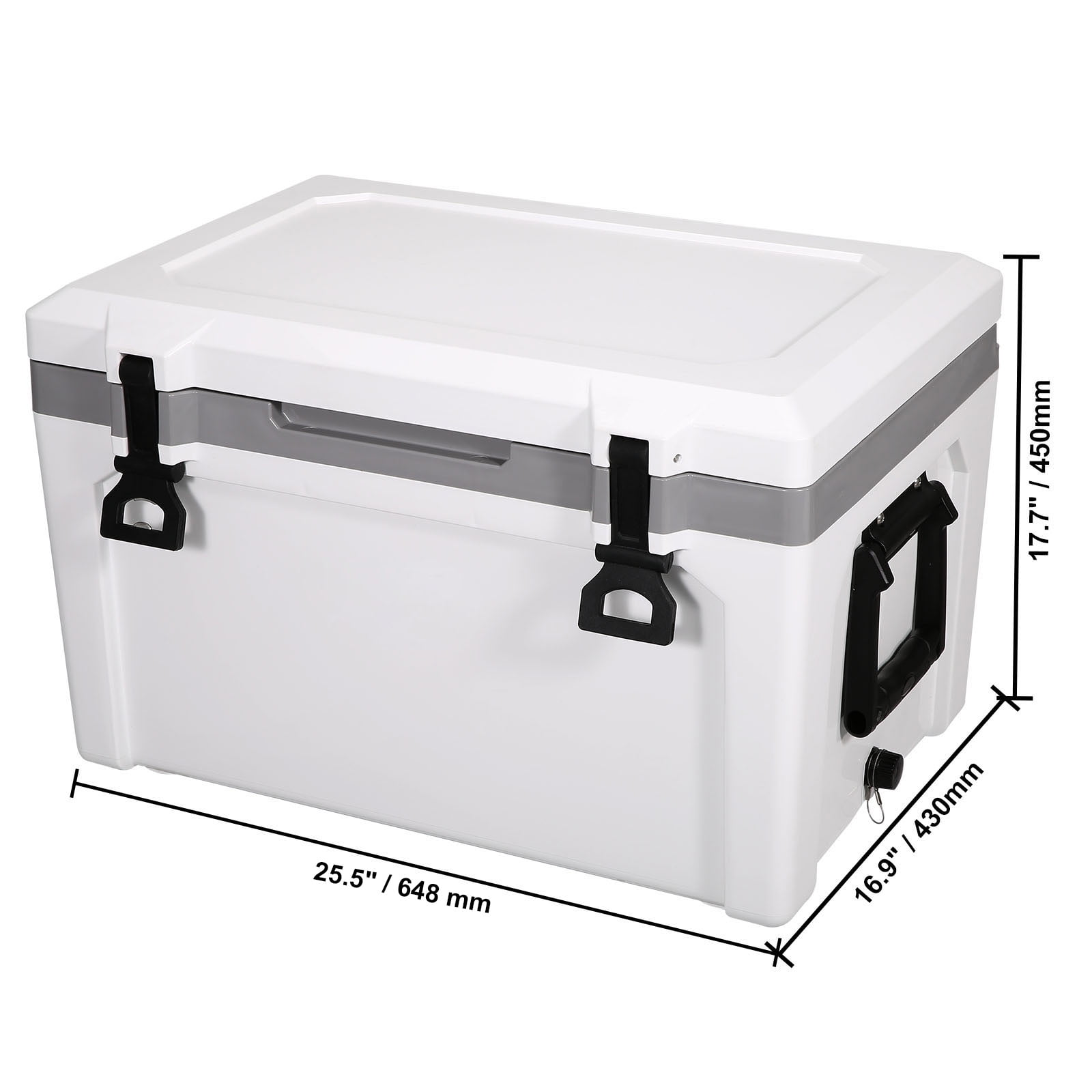 VEVOR Hard Cooler 52 Quart,Insulated Portable Cooler 50-Can Capacity Ice Chest,Ice Retention Cooler with Heavy Duty Handle - Image 8