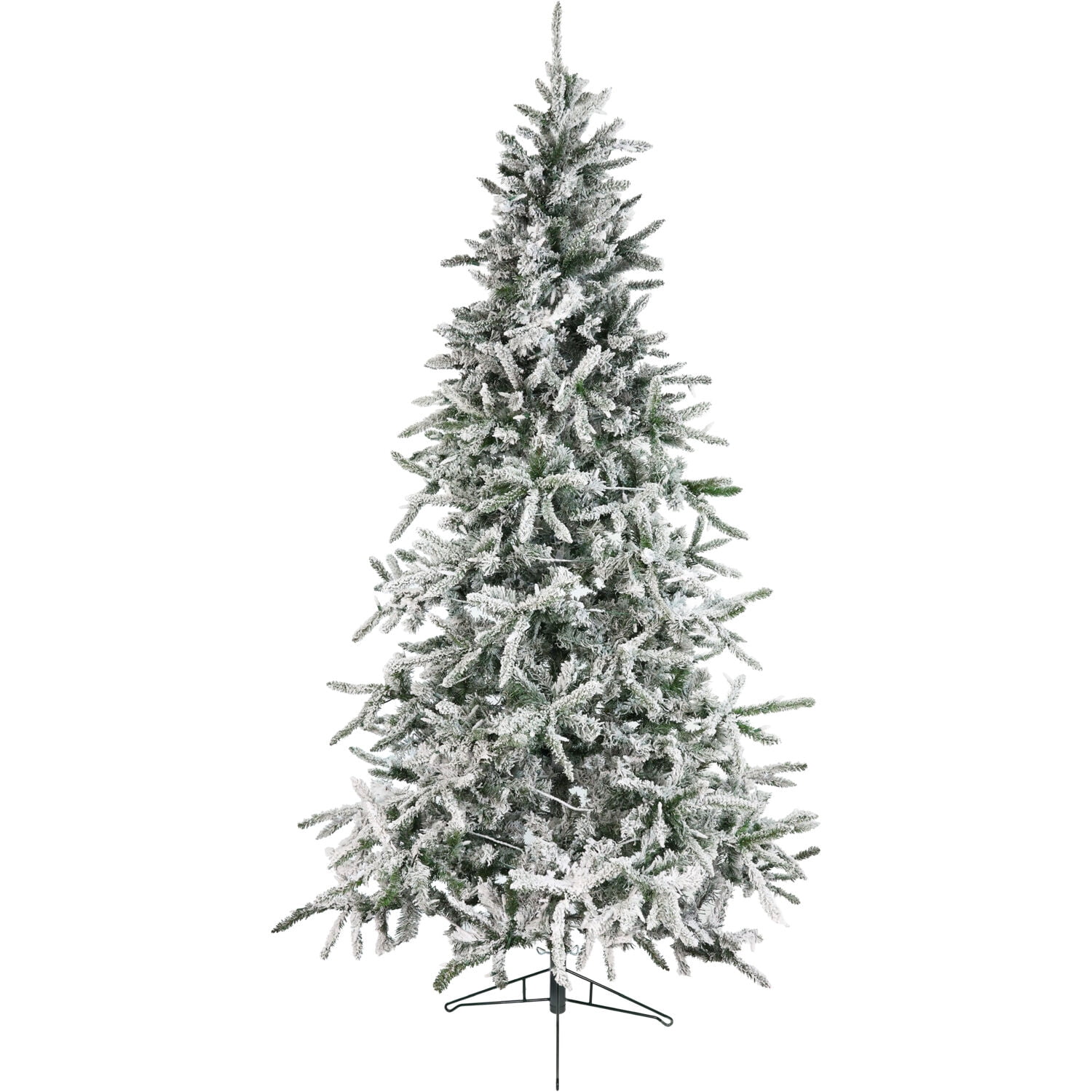 Fraser Hill Farm 9-Ft Flocked Mountain Pine Artificial Christmas Tree with Warm White LED Lights, FFMP090-5SN - Image 9