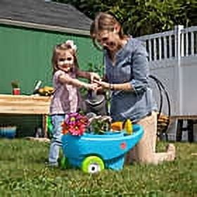 Step2 Springtime Wheelbarrow Blue Plastic Toy for Kids Ages 18 months to 5 Years - Image 16