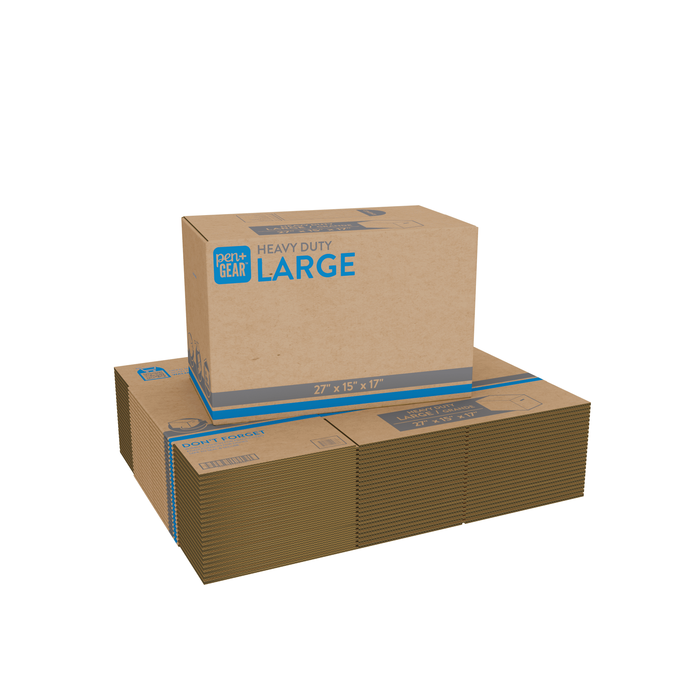 Pen+Gear Large Heavy Duty Recycled Moving Boxes, 27in.L x 15in.W x 17in.H, Kraft, 15 Count - Image 4