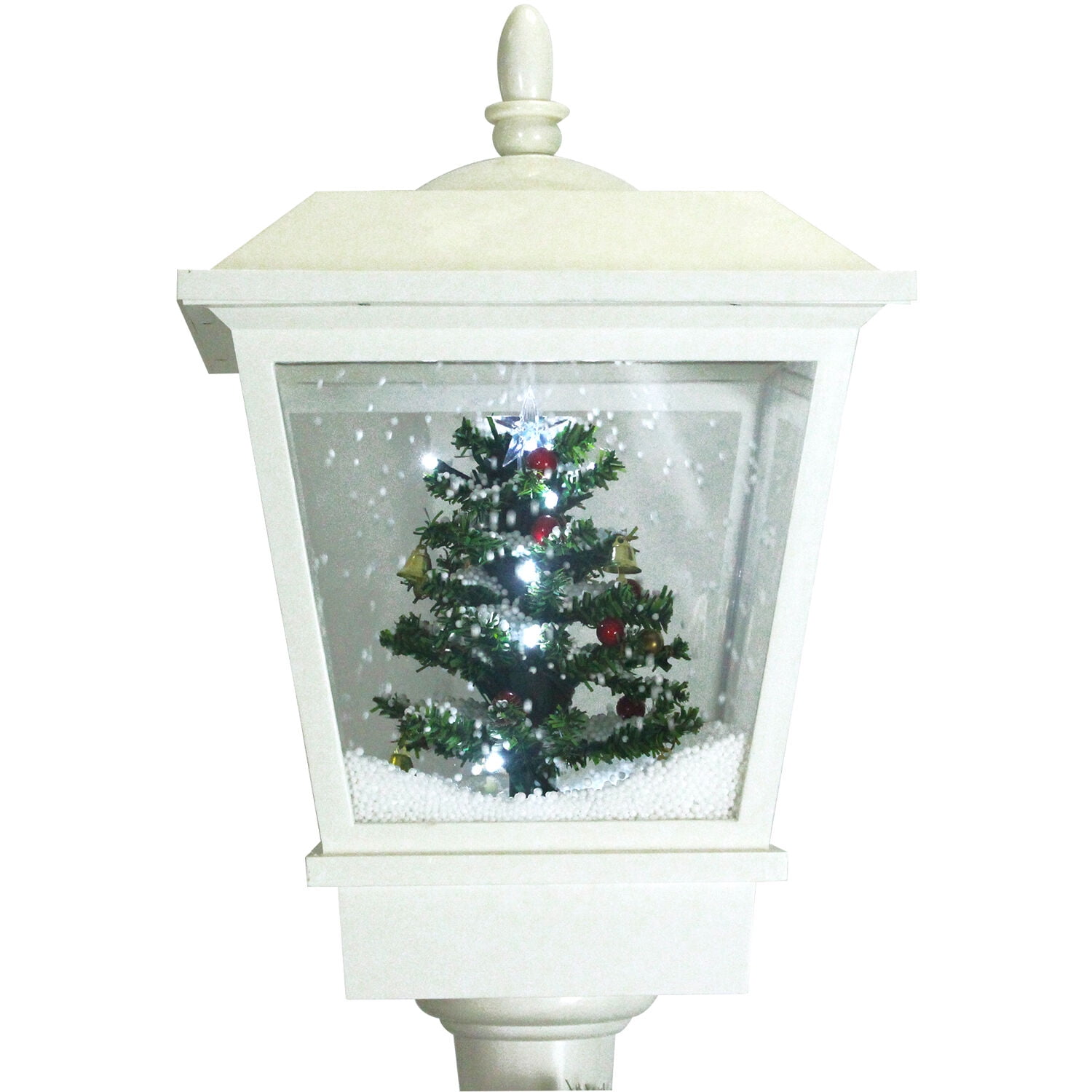 Fraser Hill Farm 5.9 ft Musical Snowy Christmas Street Lamp in White, FSL071A-WHT - Image 5