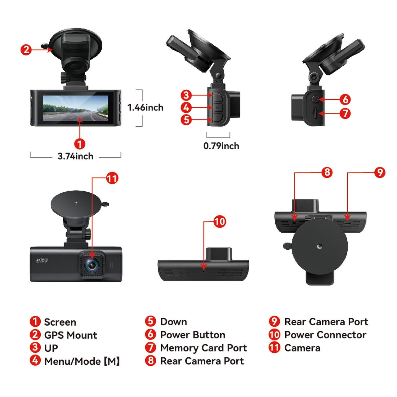 REDTIGER F7NP Dash Cam Front and Rear, 4K Full HD Car Camera with STARVIS 2, 3.18” IPS Screen, Free 128GB Card, 5.8GHz Wi-Fi, GPS, Night Vision, Loop Recording, Parking Mode - Image 6