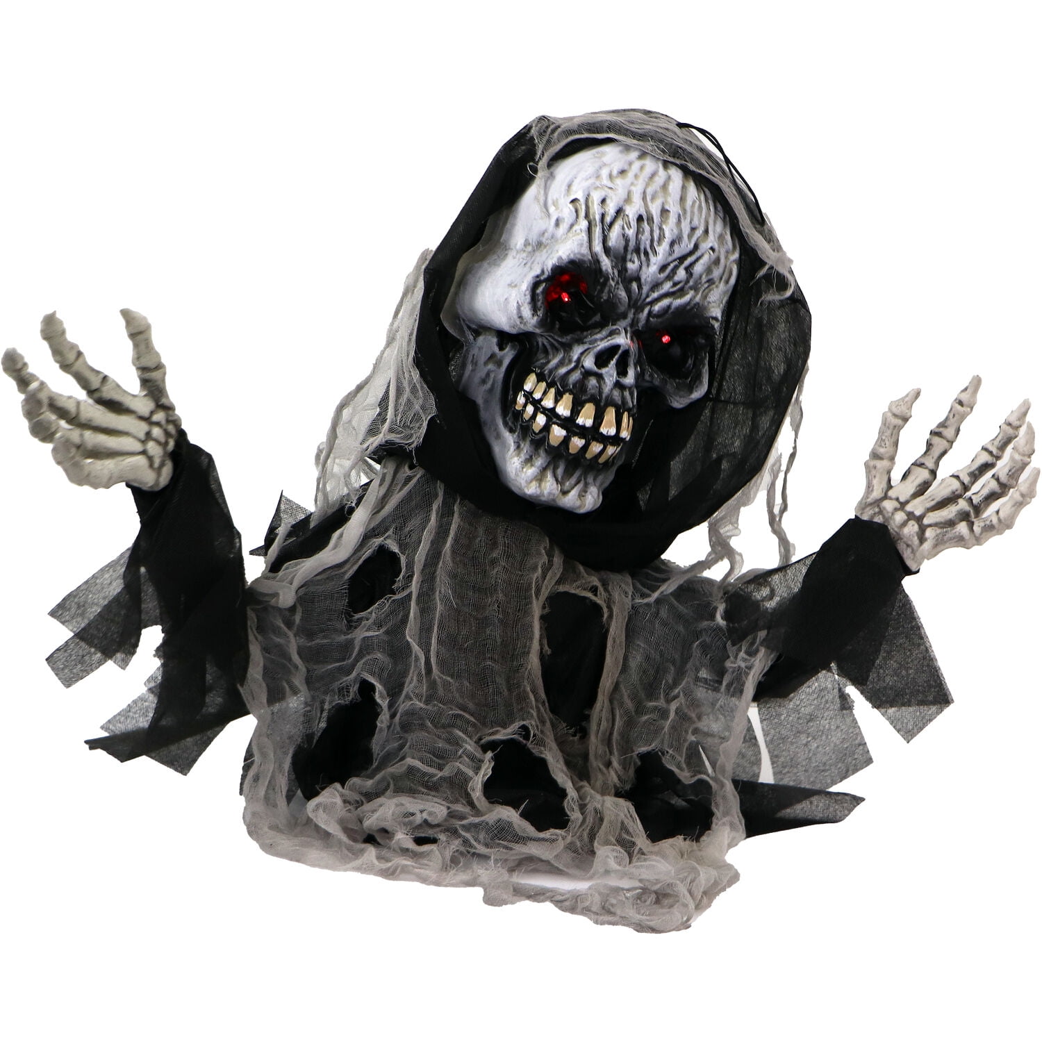 Haunted Hill Farm 27 in. Animatronic Reaper, Indoor/Outdoor Halloween Decoration, Talking, HHFJSKEL-3LSA - Image 10