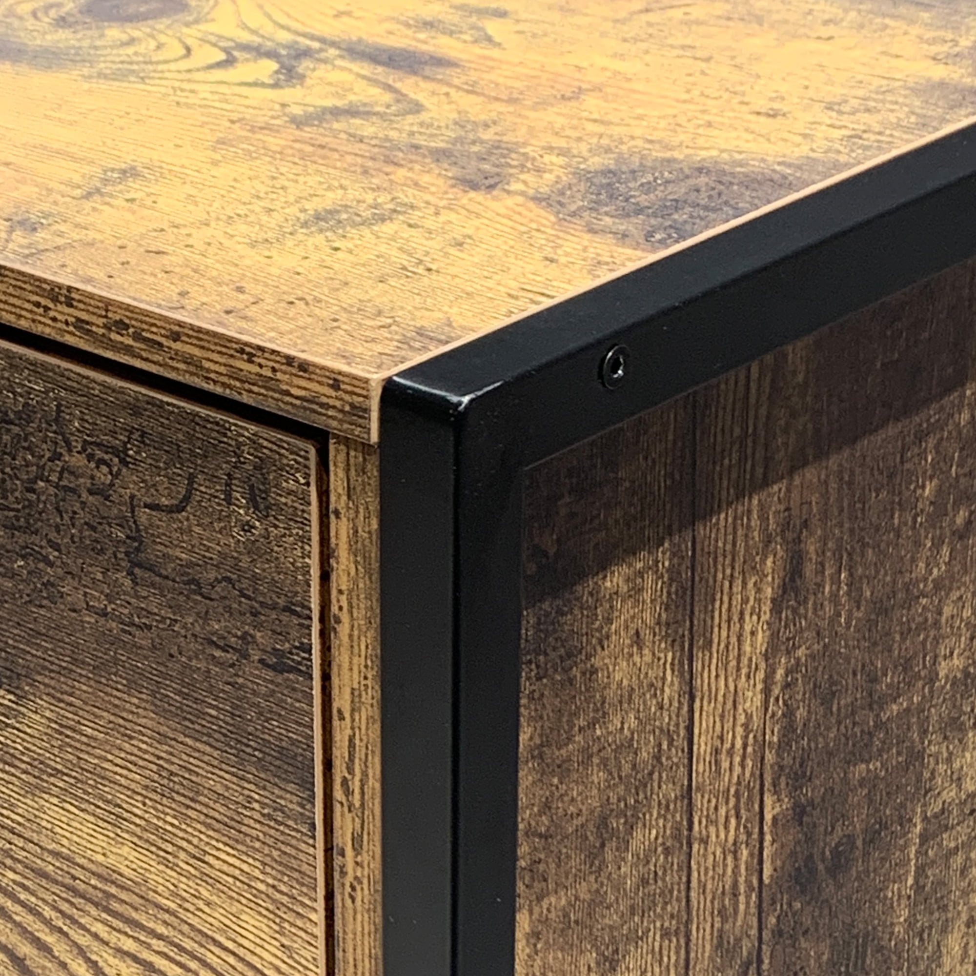 Aukfa 6 Drawer Dresser, 48.4"Wood Chest of Drawer w/ Anti-fall Device for Bedroom, Brown - Image 7