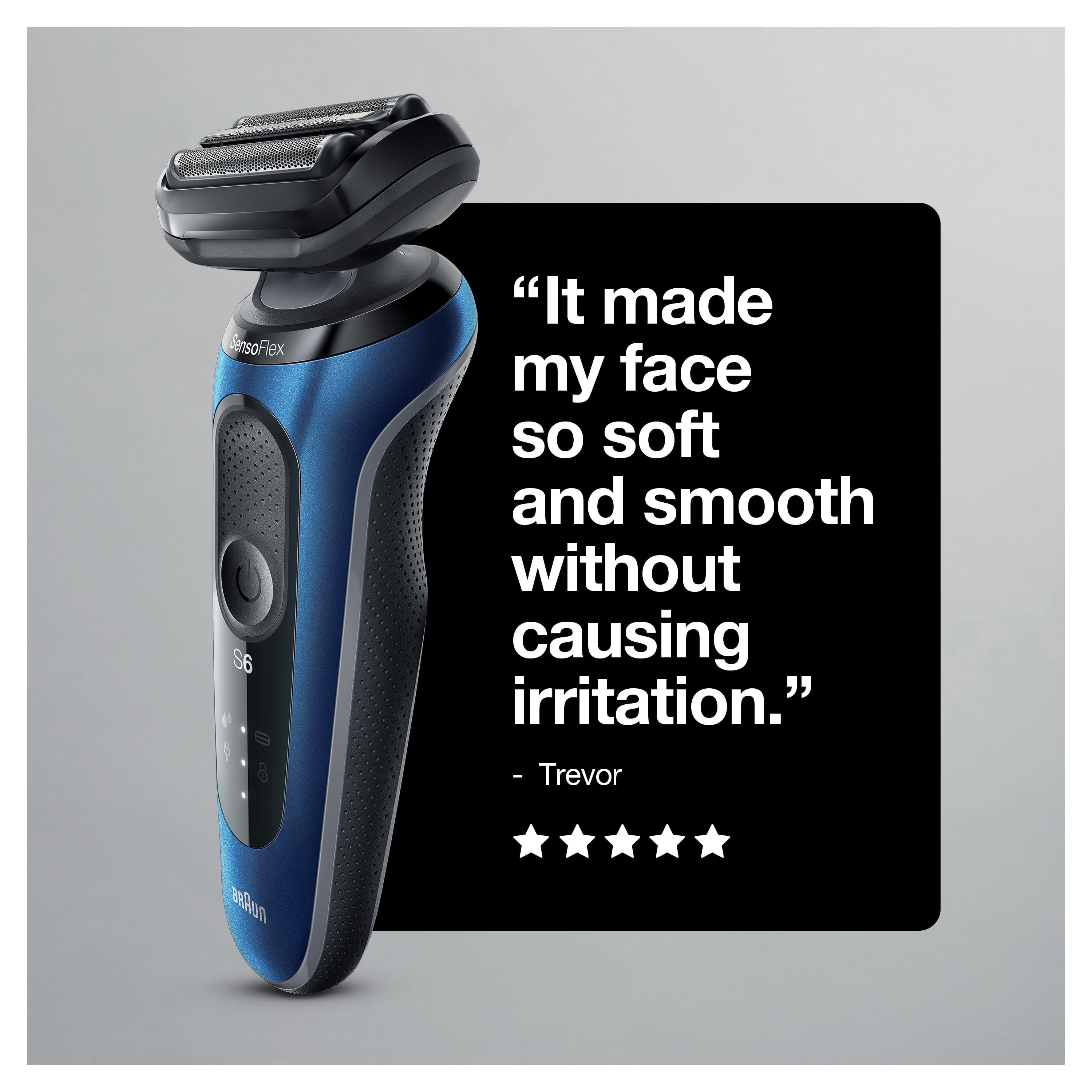 Braun Series 6 6072cc Men's Electric Shaver with Precision Trimmer, Blue - Image 4