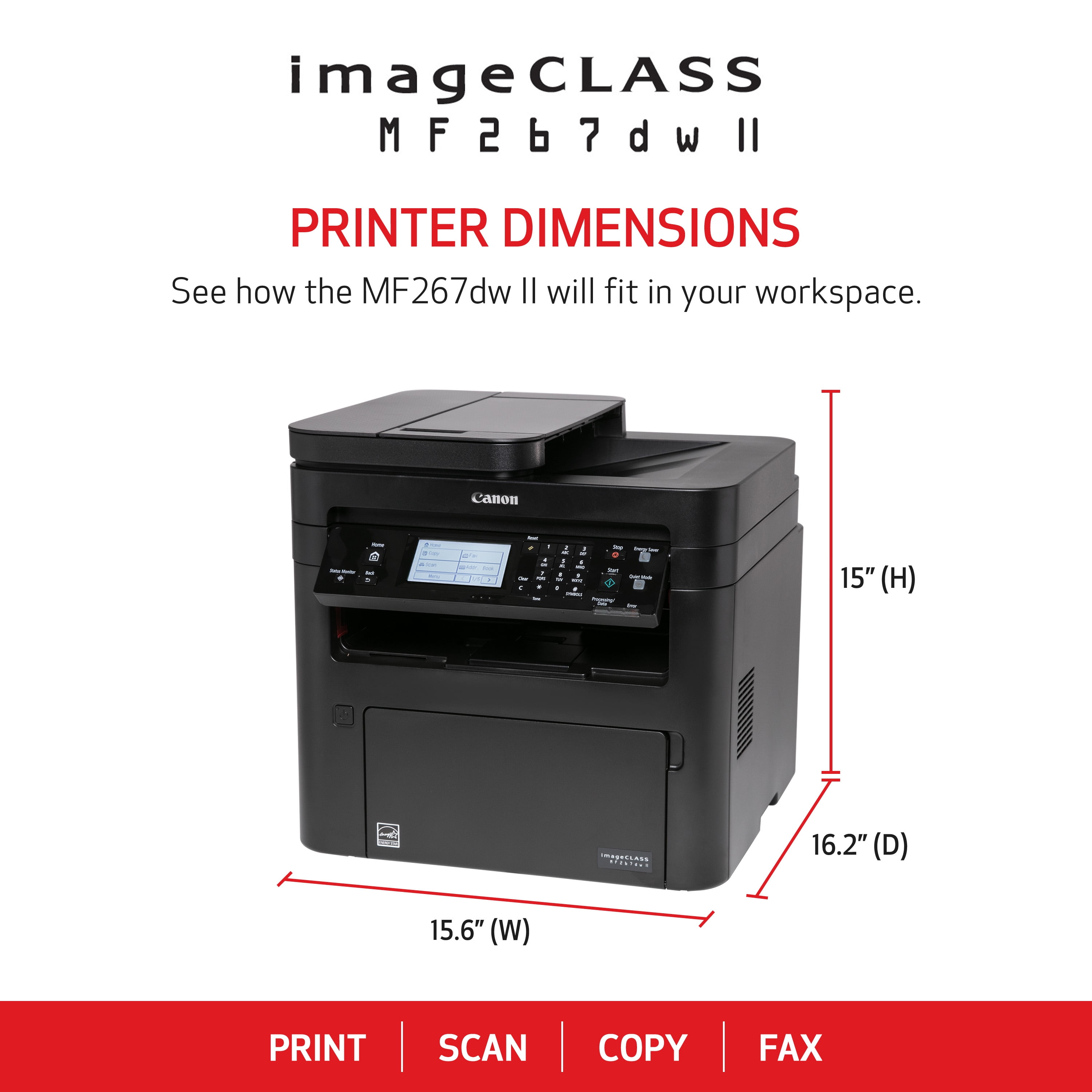 Canon imageCLASS MF267dw II - All in One, Wireless, Duplex Laser Printer - Image 6