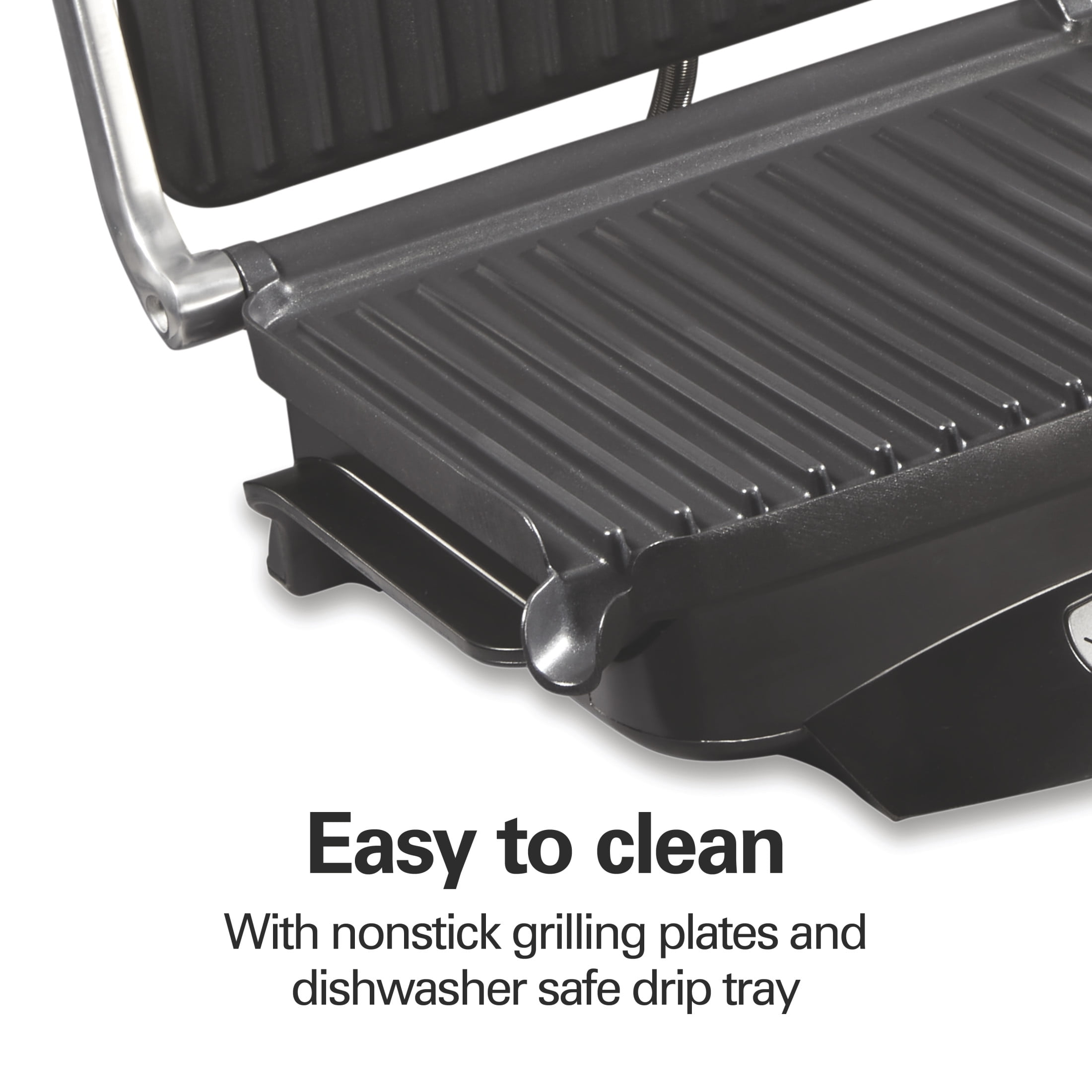 Hamilton Beach Steak Lover's Electric Indoor Grill, Smokeless Grill with Temp Control, Black - Image 3