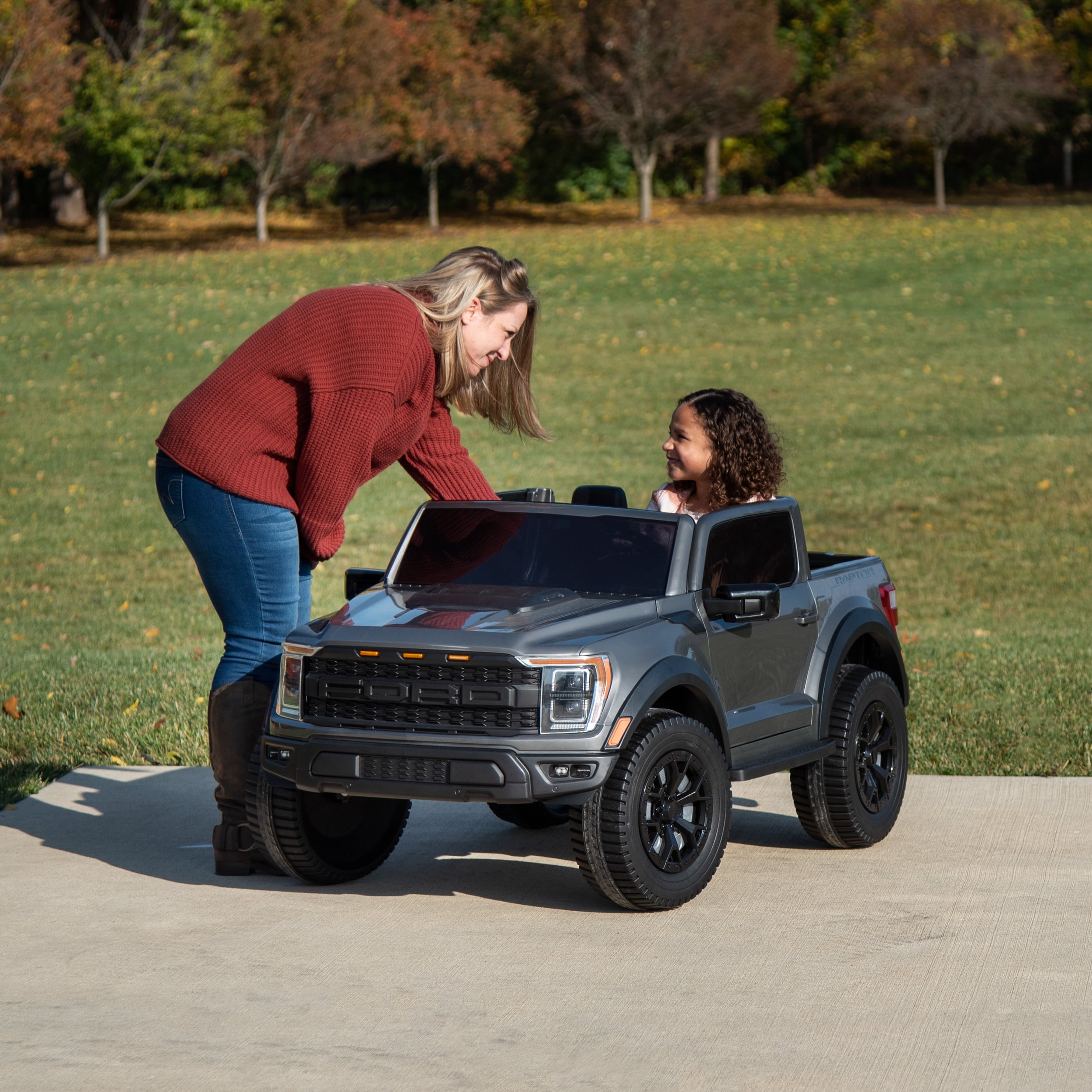 12V Ford F-150 Raptor Battery Ride-on Toy, Carbonized Grey, Kids Ages 3+, by Huffy - Image 5