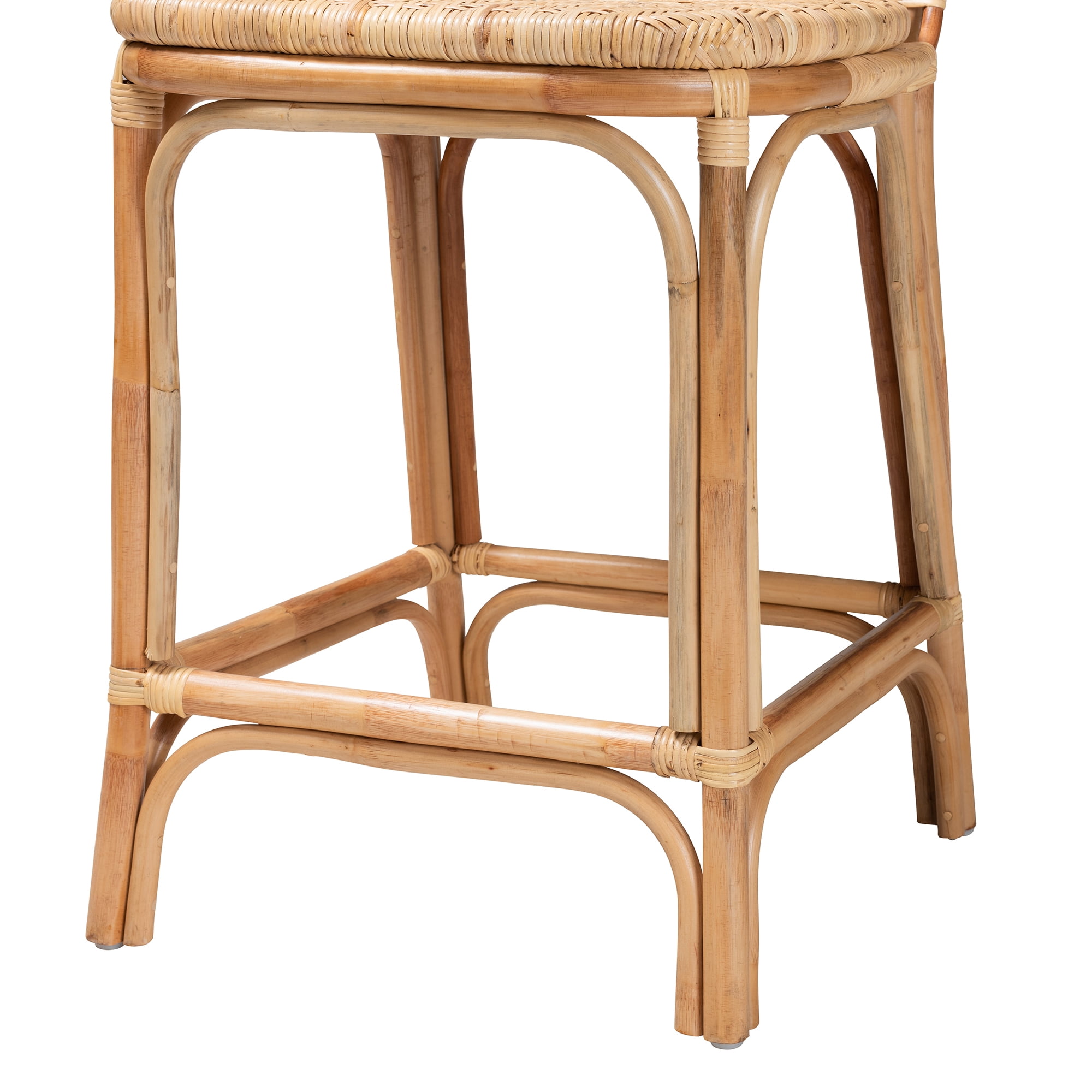 bali & pari Adrena Rattan Counter Stool, Natural Brown - Image 7