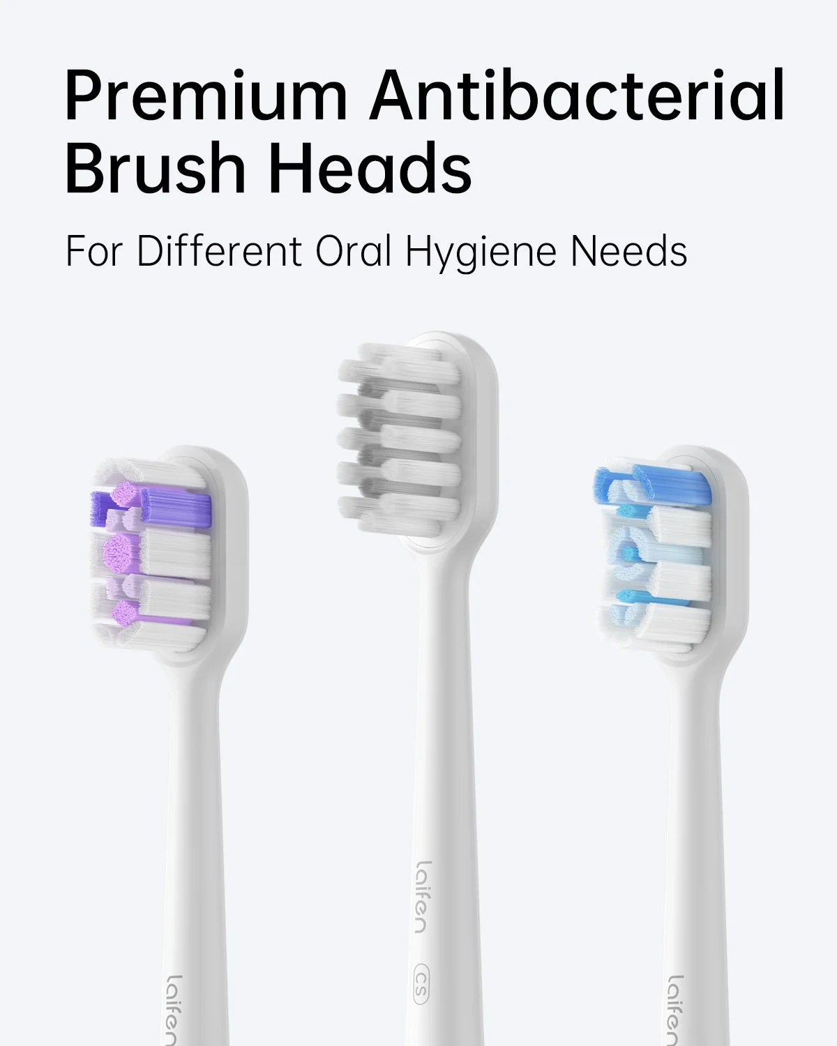 Laifen Wave Electric Toothbrush, Oscillation & Vibration Sonic Electric Toothbrush for Adults with 3 Brush Heads, IPX7 Waterproof Magnetic Rechargeable Travel Powered Toothbrush (ABS White) - Image 6