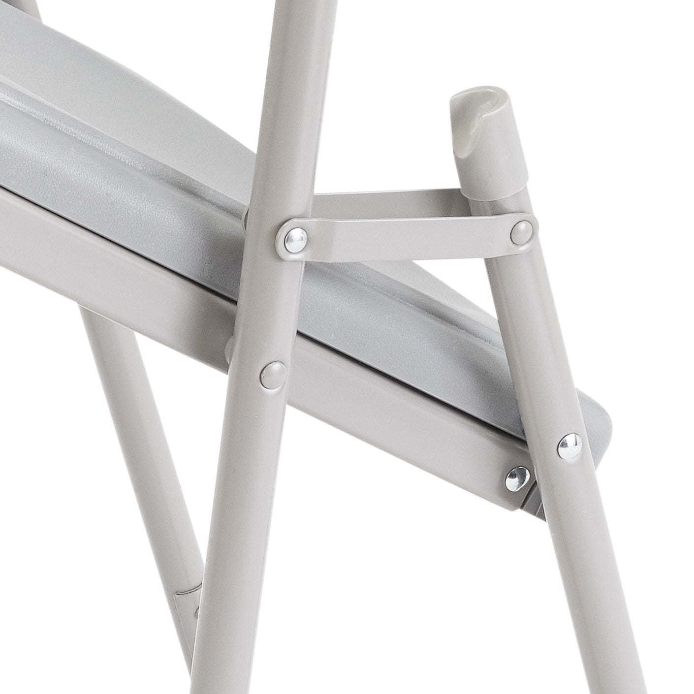 (Pack of 4) NPS 800 Series Premium Lightweight Plastic Folding Chair, Grey - Image 8