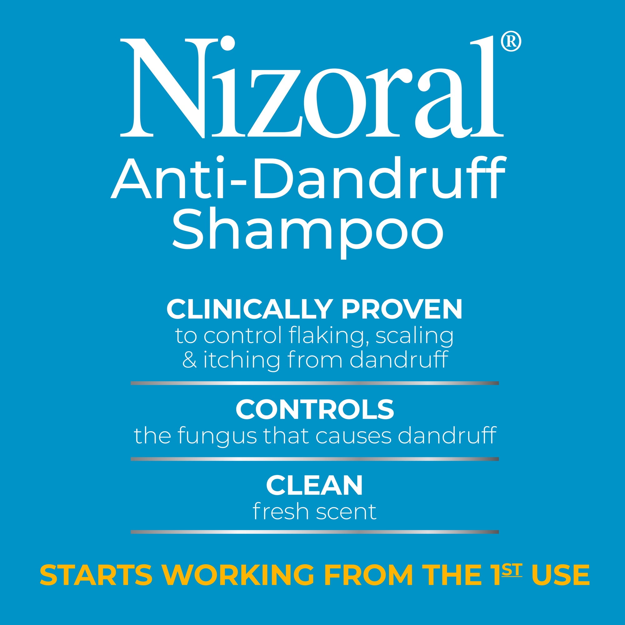 Nizoral Anti-Dandruff Shampoo with 1% Ketoconazole, Fresh Scent, 21 Fl Oz (Pack of 3) - Image 8