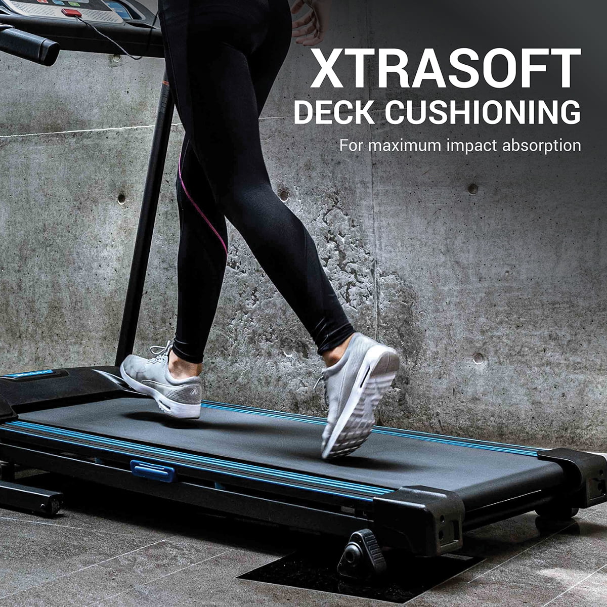 XTERRA Fitness TR200 Folding Treadmill: Xtrasoft Cushioned Deck, 5.5" LCD Display, 3 Manual Incline Levels - Image 3