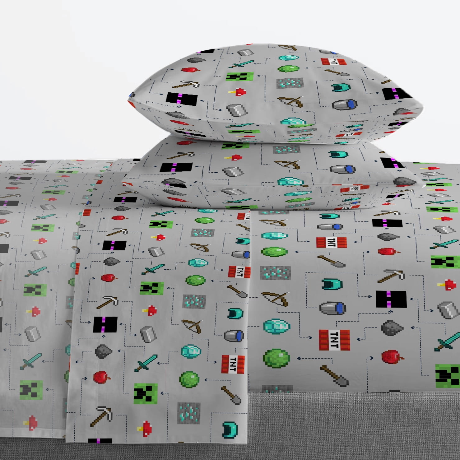 Jay Franco 5-Piece Minecraft Monster Hunters Comforter Set, Full - Image 3