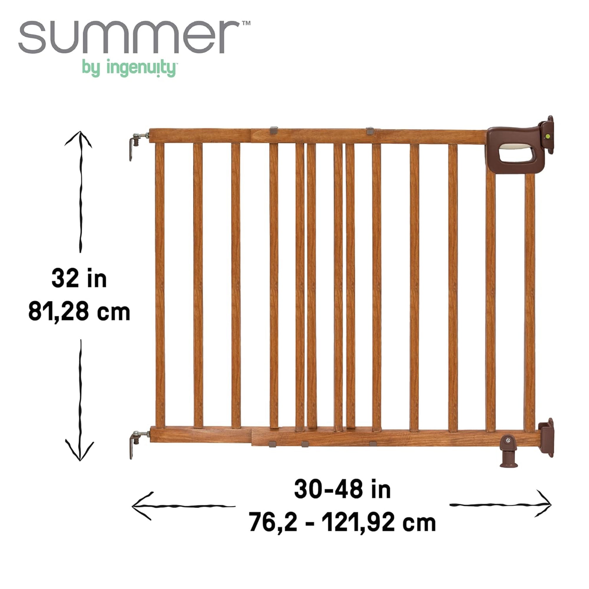 Summer Infant Decorative Wood Baby Gate, 30"-48" with Easy Door - Image 6