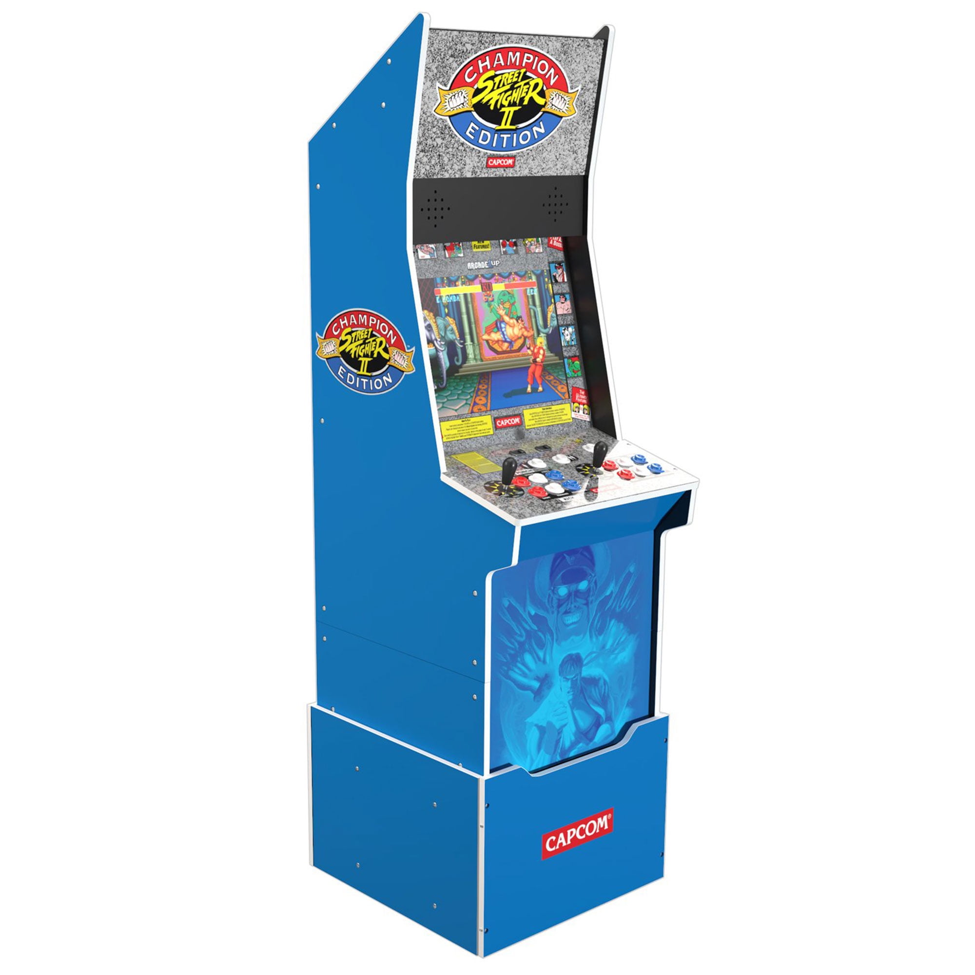 Arcade1Up Street Fighter II Champion Edition Big Blue Arcade Machine with Stool - Image 4