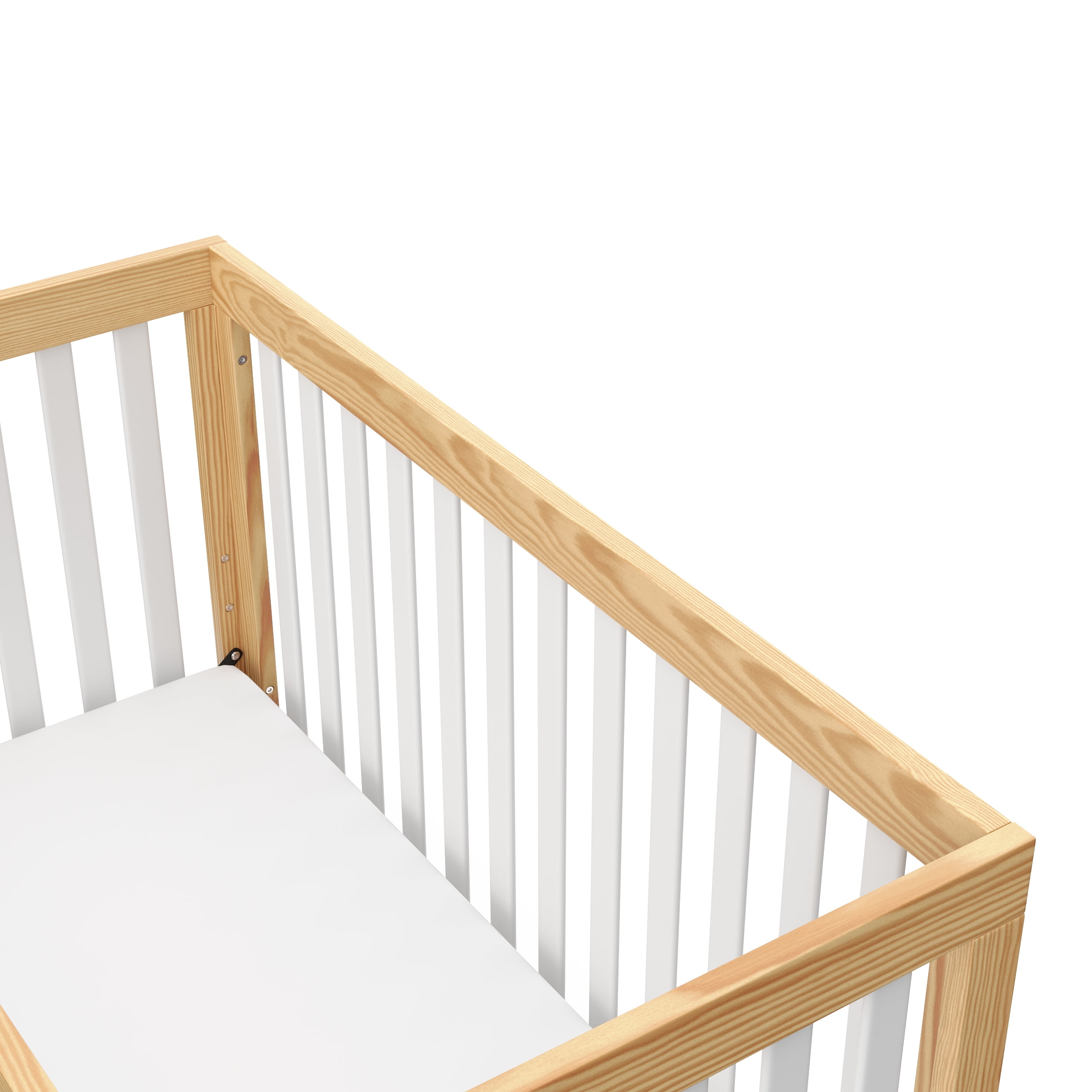 Storkcraft Beckett 3-in-1 Convertible Baby Crib, Natural/White - Image 12