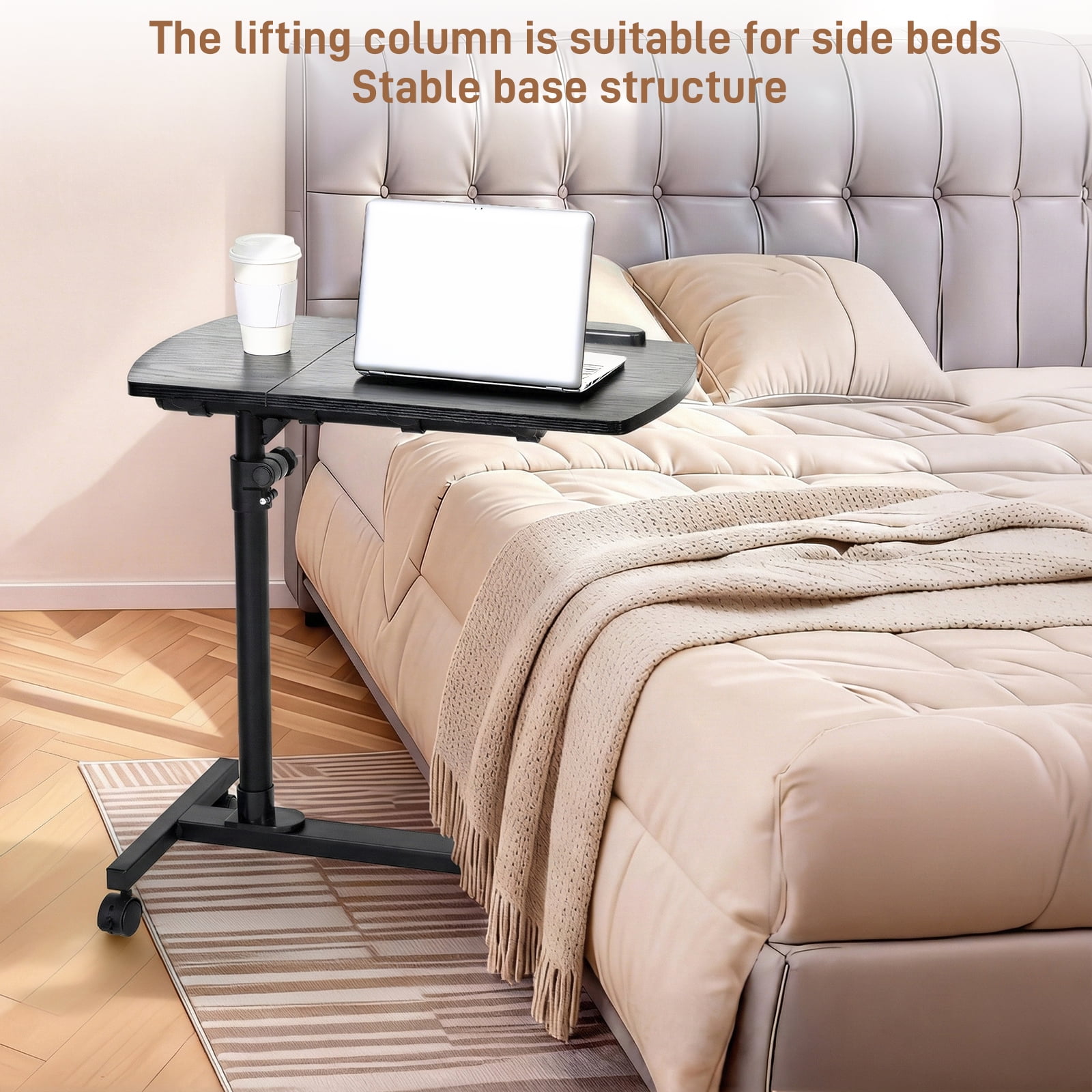 Ktaxon Laptop Desk Angle Height Adjustable Rolling Notebook Sofa Bed Tray Table Stand - Image 4