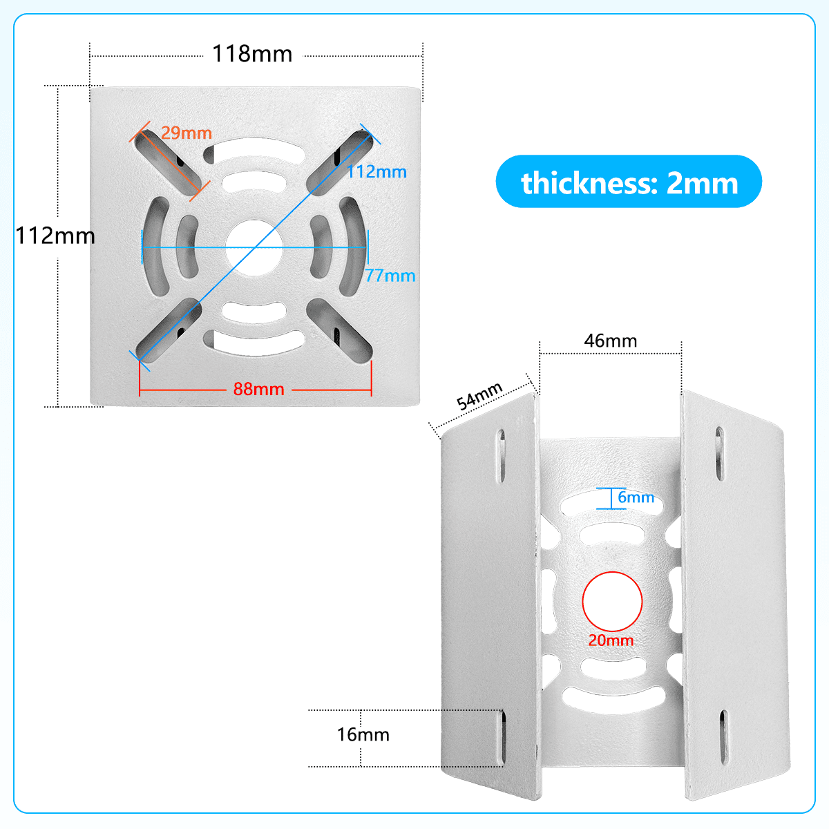Universal Security Camera Pole Clamp Bracket - Image 3