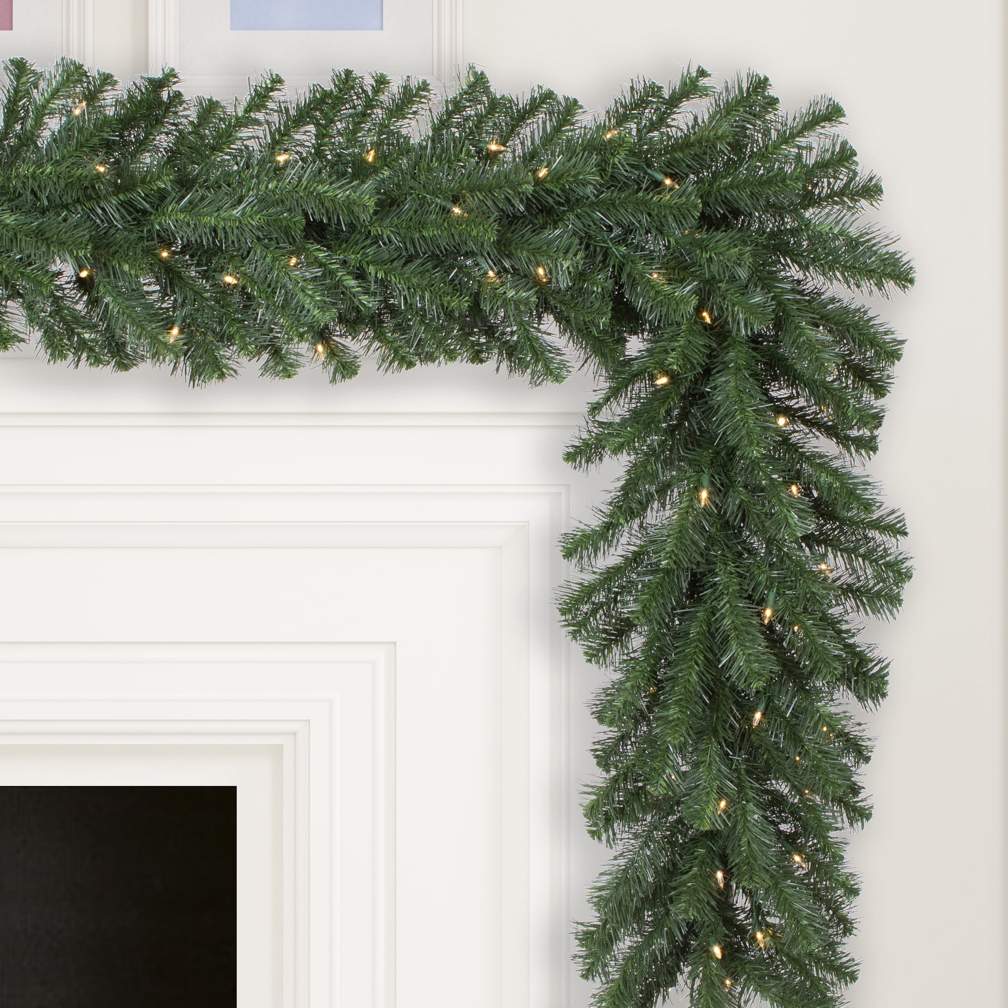Vickerman 9' Douglas Fir Artificial Christmas Garland, Warm White LED Lights - Image 4