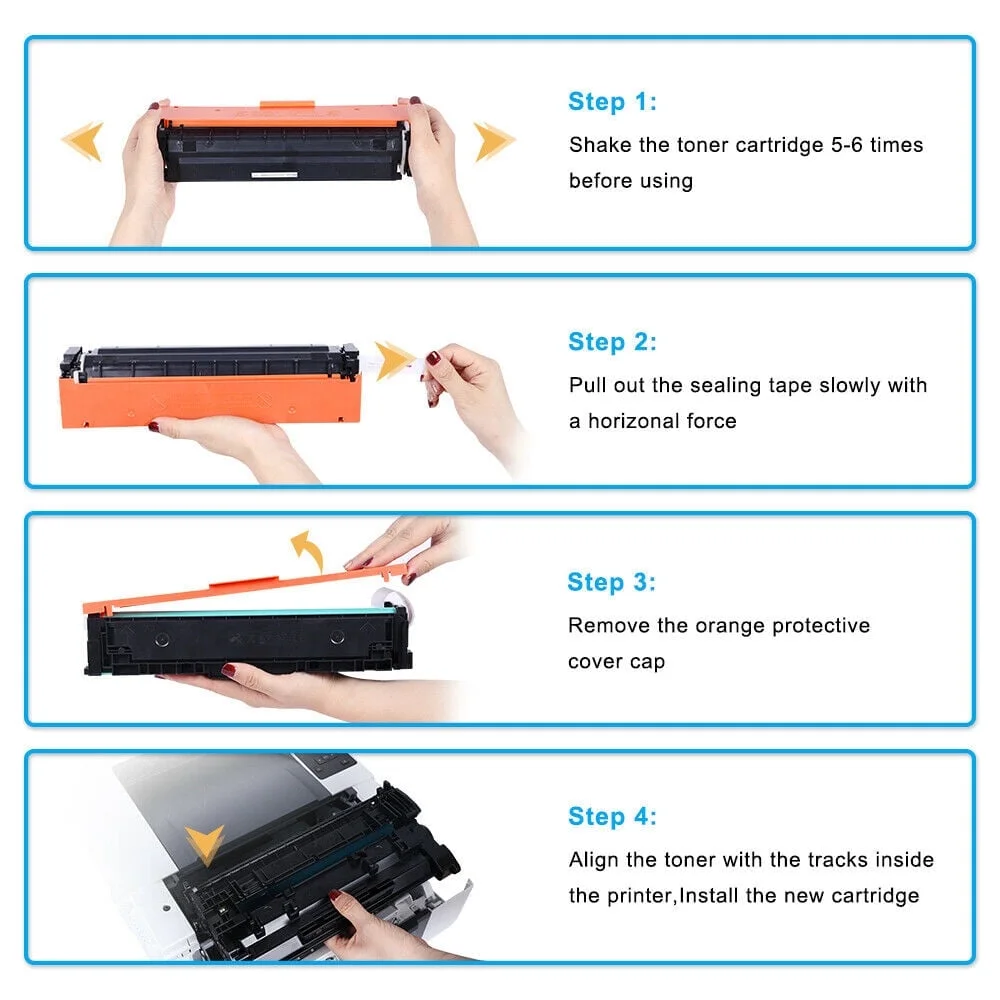 410X Toner Cartridge Compatible for HP Color Laserjet Pro MFP M477fnw M477fdw M452dn 410A 410X CF410A CF410X | M477fdn M452nw M477 M452 M377 Printer Ink (Black Cyan Yellow Magenta, 5-Pack) - Image 3