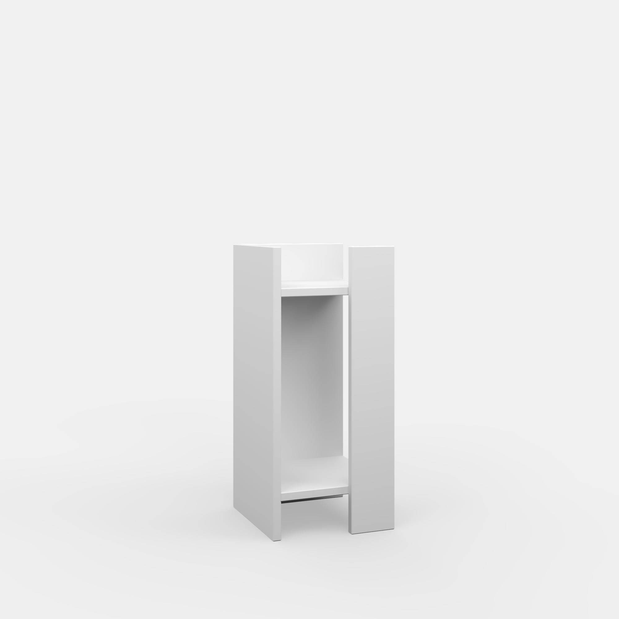 Ada Home Decor Nightstand, 2-Tier Storage End Table, Wood Side Table with Storage Cabinet for Bedroom, Living Room - White - Image 4