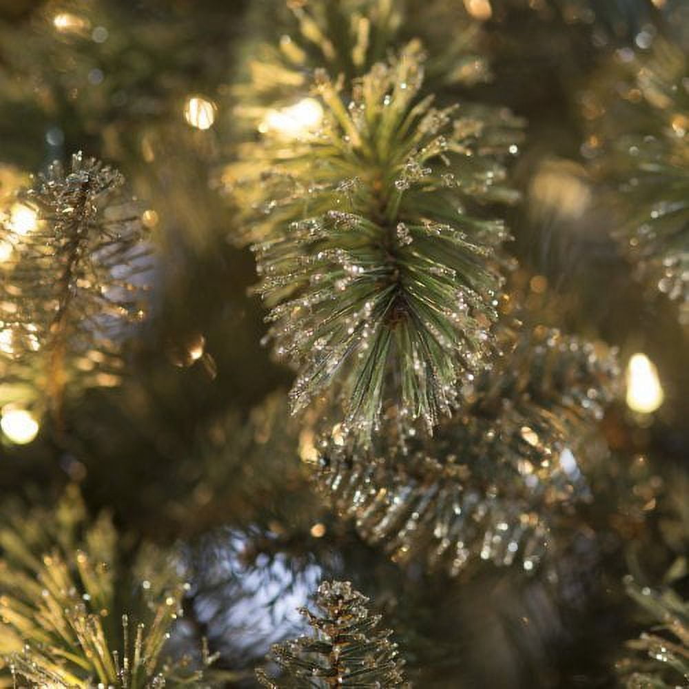 7.5 ft. Pre Lit Clear Incandescent Hard Needle Gold Glitter Cashmere Pine - Image 5