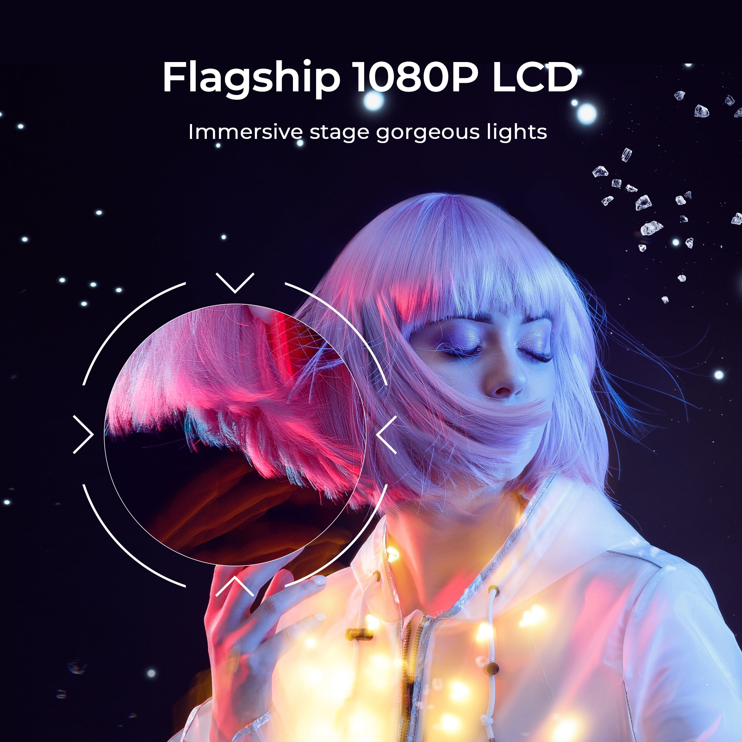 VANKYO Performance V700W 5G WiFi Bluetooth Projector, Native 1080P Video Projector with 224" Projection Size, Full HD 4K Supported Movie Projector, Compatible with TV Stick, HDMI, USB, iOS & Android - Image 4