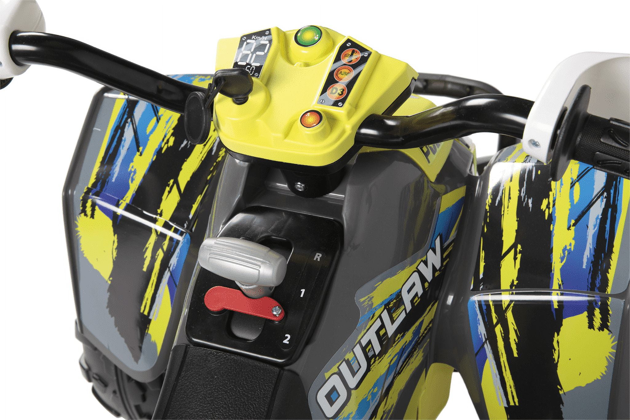Peg Perego Polaris Outlaw Citrus 12 Volt Ride on ATV - Image 4