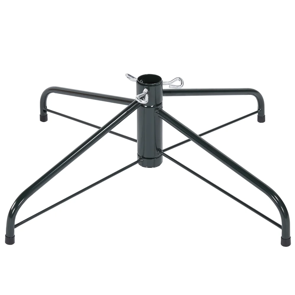 Alden Design 7.5 Ft Unlit Hinged Artificial Spruce Slim Christmas Tree, Green - Image 5