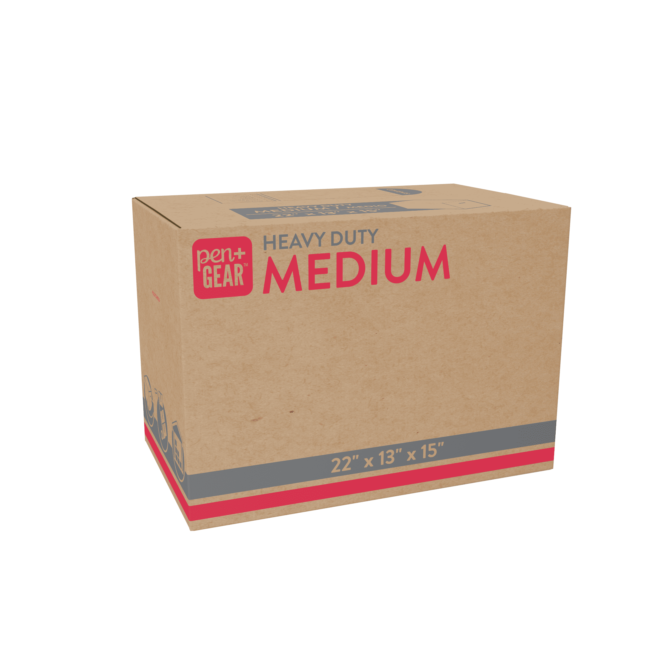 Pen+Gear, Medium Heavy Duty Recycled Moving Storage Boxes, 22in x 13in x 15in, Kraft ,15 Count - Image 8