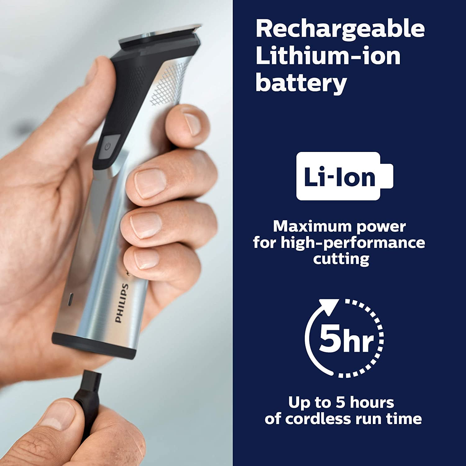 Philips Norelco Mens Trimmer, 23 Piece Full Body, NO BLADE OIL NEEDED, MG7750/49 - Image 7