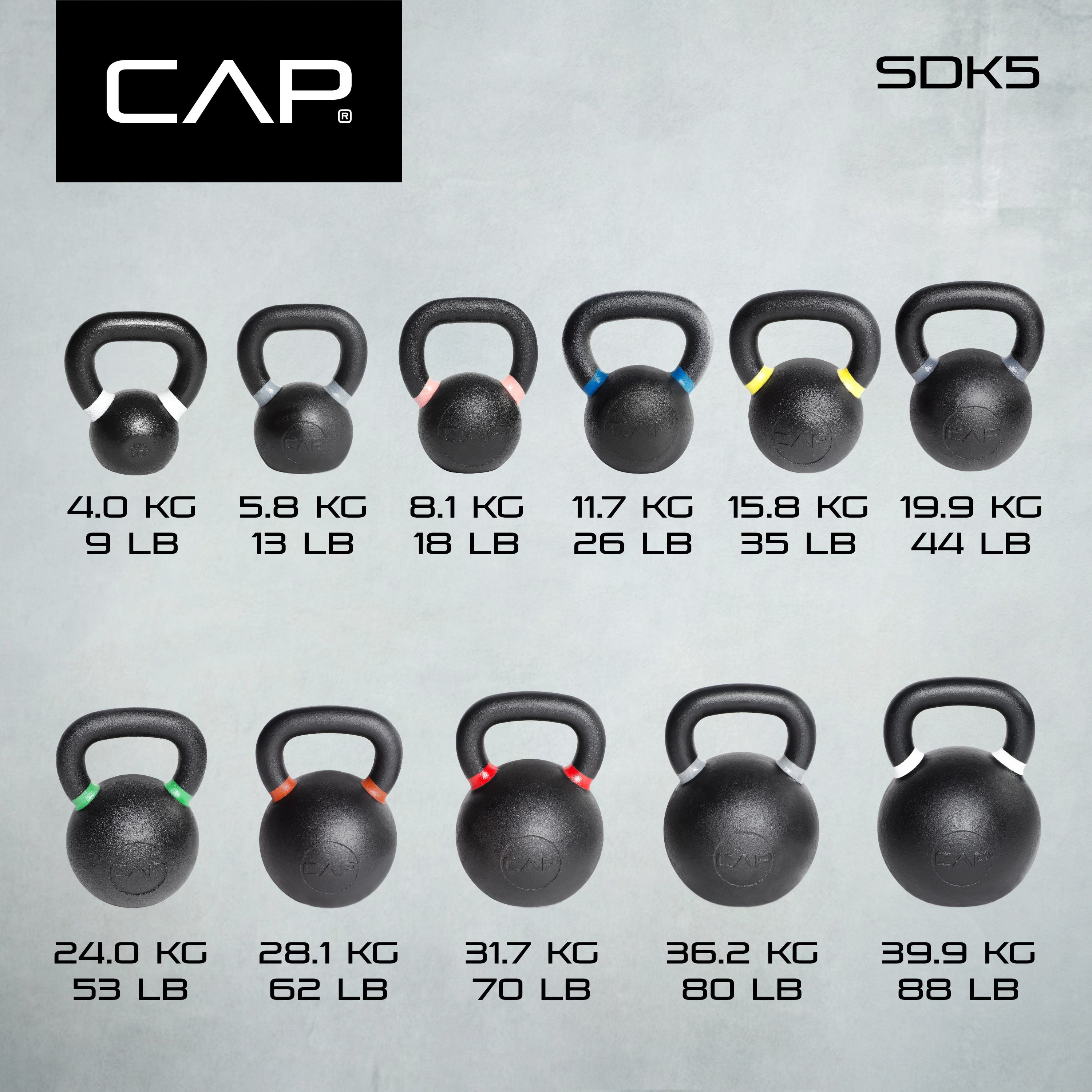 CAP Barbell Cast Iron Competition Weight Kettlebell, 18lbs - Image 3