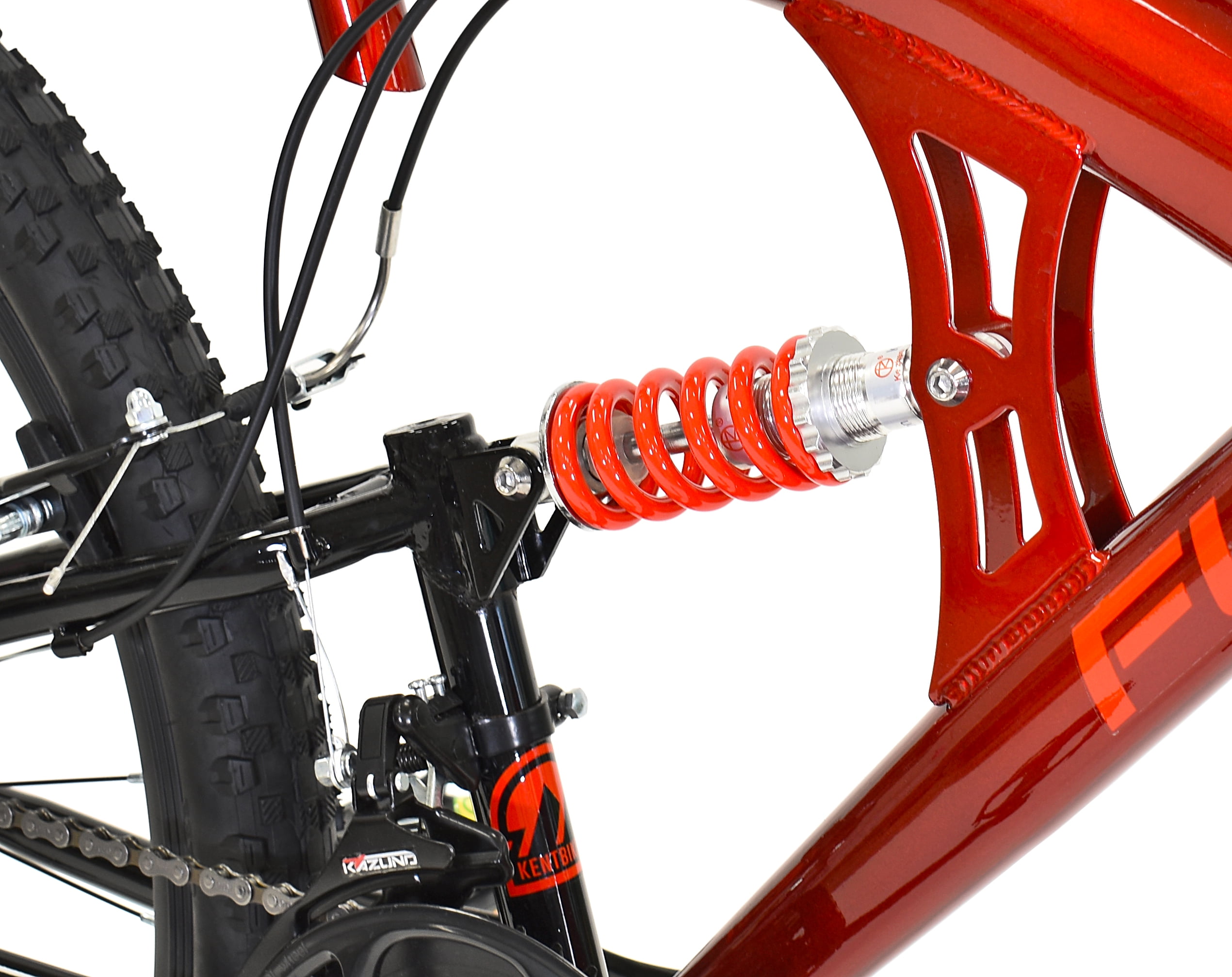 29" Kent Flexor Men's Dual Suspension Mountain Bike, Adult, Ages 13+, Red - Image 8