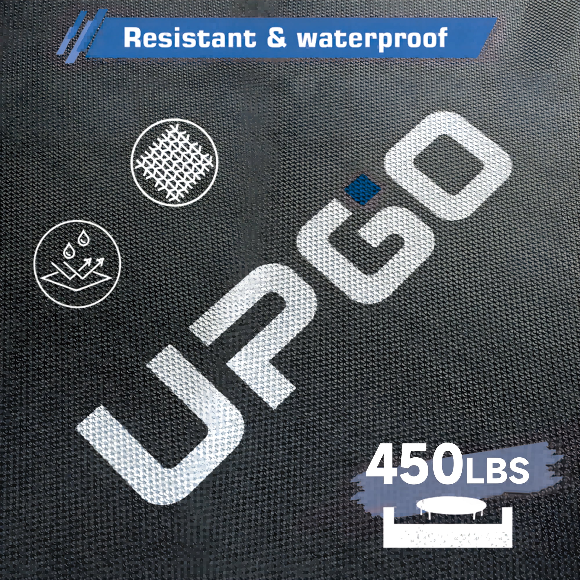 48" Foldable Mini Trampoline Max Load 450lbs, Fitness Rebounder with Adjustable Foam Handle, Exercise Trampoline for Adults/Kids Indoor/Garden Workout - Image 3