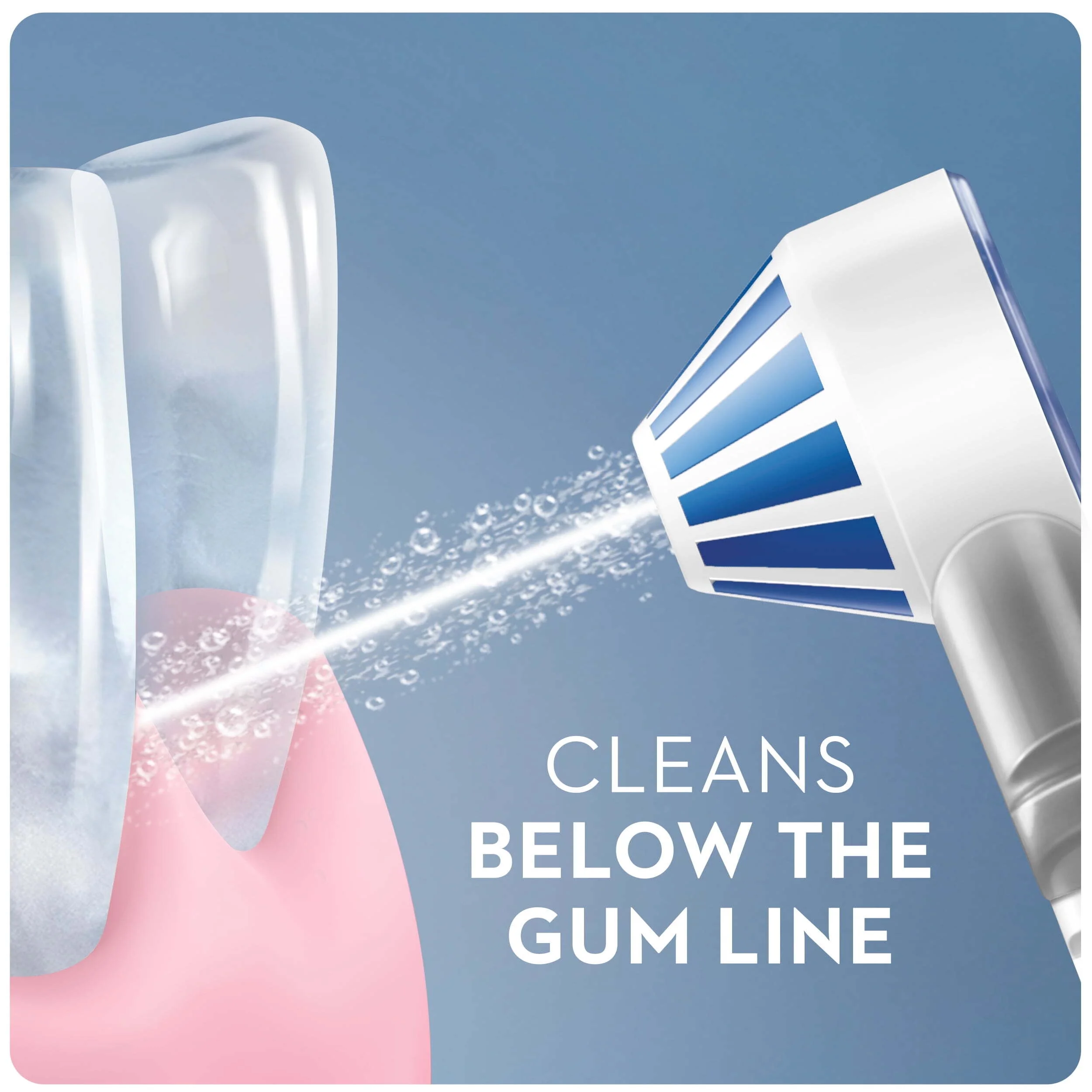 Oral-B Water Flosser Advanced, Portable Oral Irrigator Handle with 2 Nozzles, White - Image 5