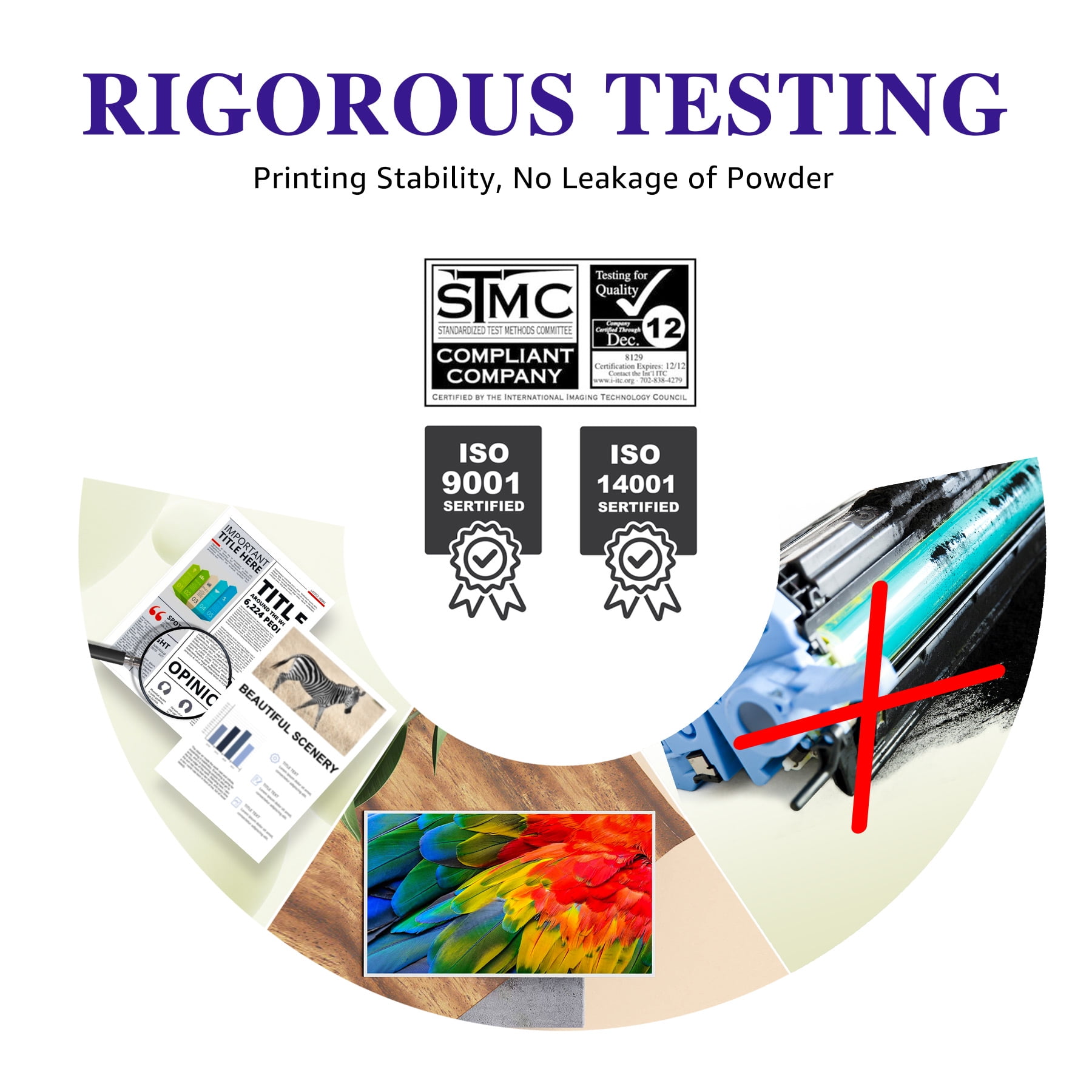 206A W2110A Toner Compatible for HP 206A W2110A Toner Cartridge for Color Pro MFP M283fdw M283cdw M255dw Printer,Black Cyan Magenta Yellow,4 Pack(No Chip) - Image 6