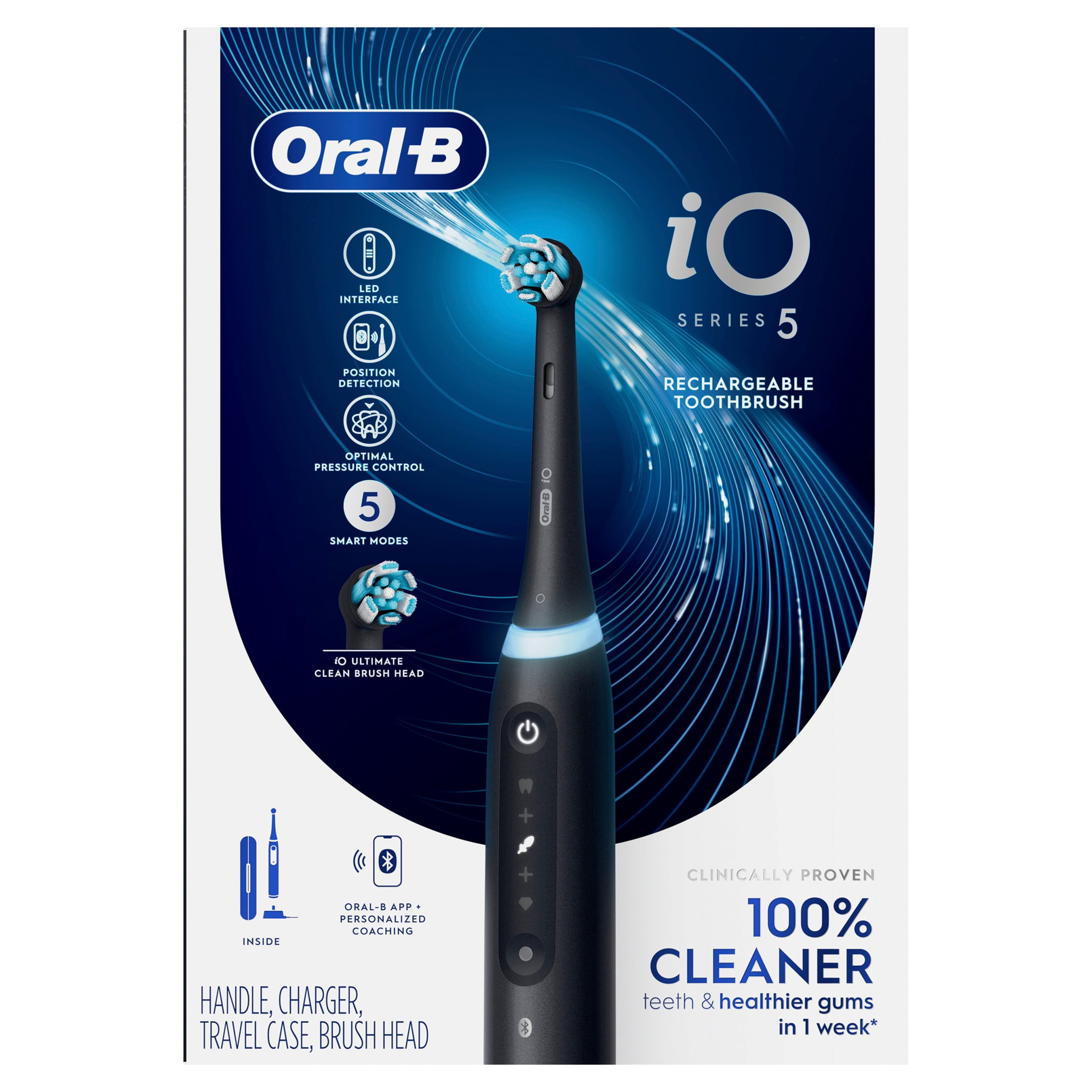 Oral-B iO Series 5 Electric Toothbrush with (1) Brush Head, Rechargeable, Black - Image 11