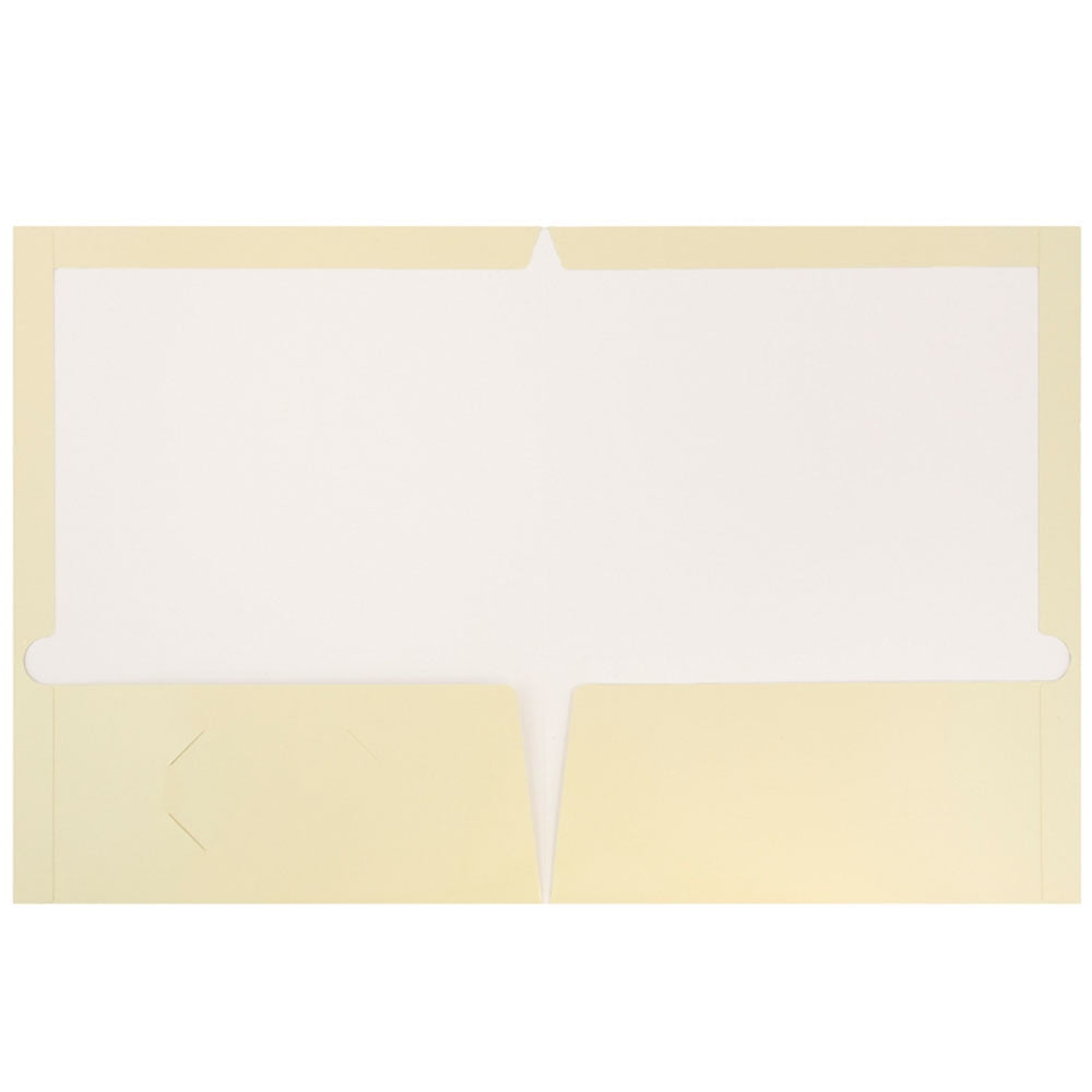 JAM Paper Glossy Two Pocket Folders, Ivory, 50/Pack - Image 6
