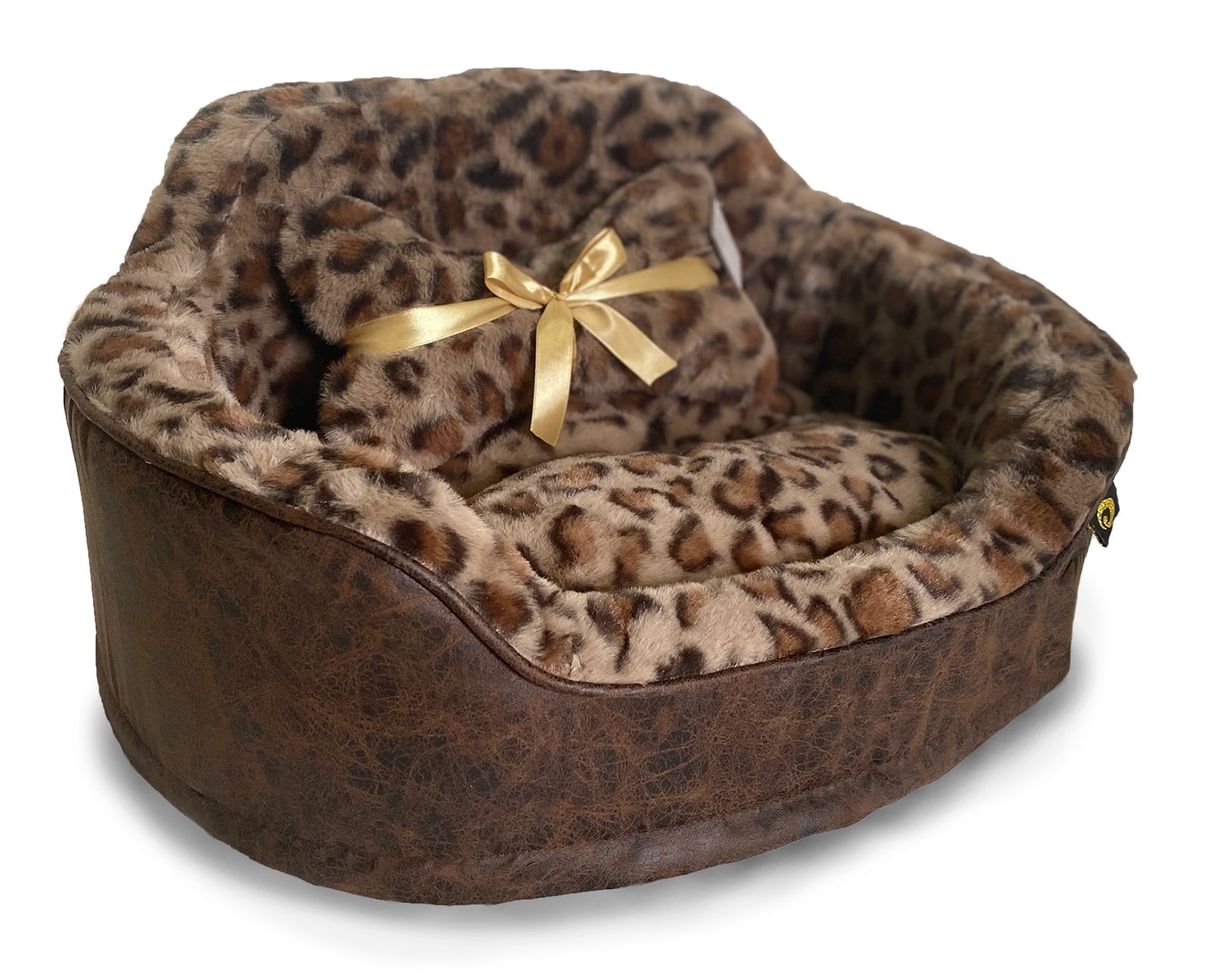 Precious Tails Leopard Princess Cat Dog Bed - Small - Image 8