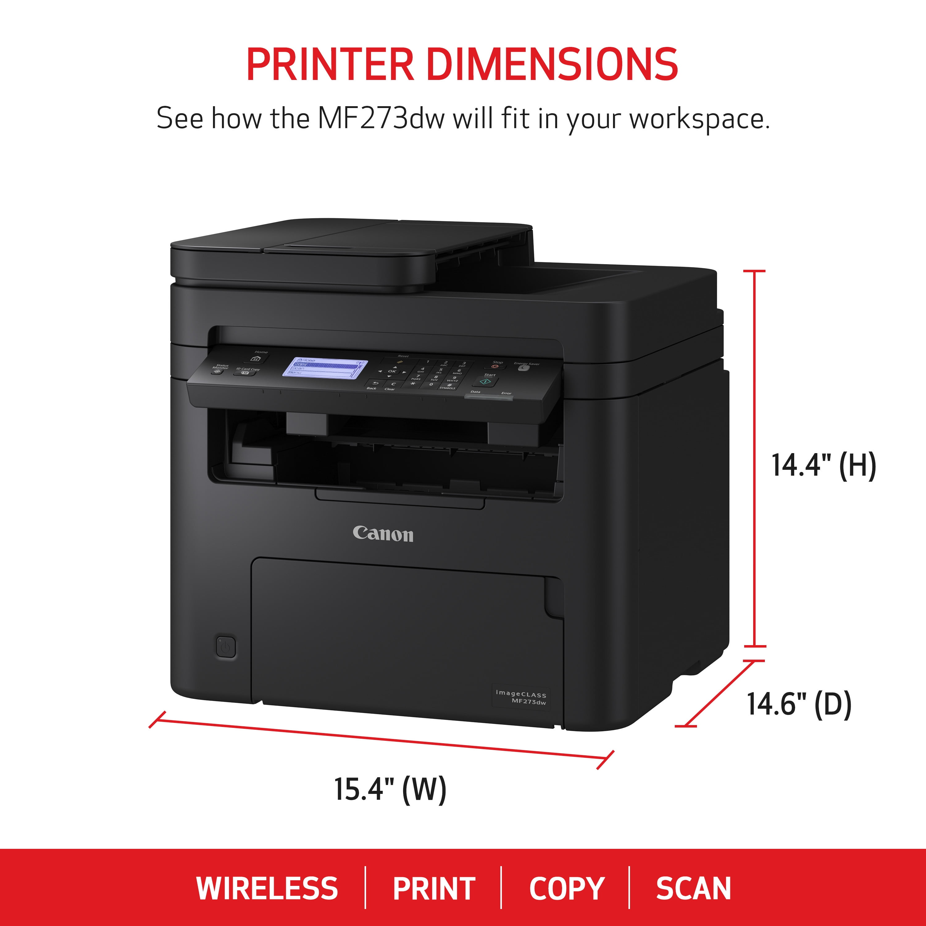 Canon imageCLASS MF273dw - Multi-function, Wireless, Duplex Laser Printer - Image 5