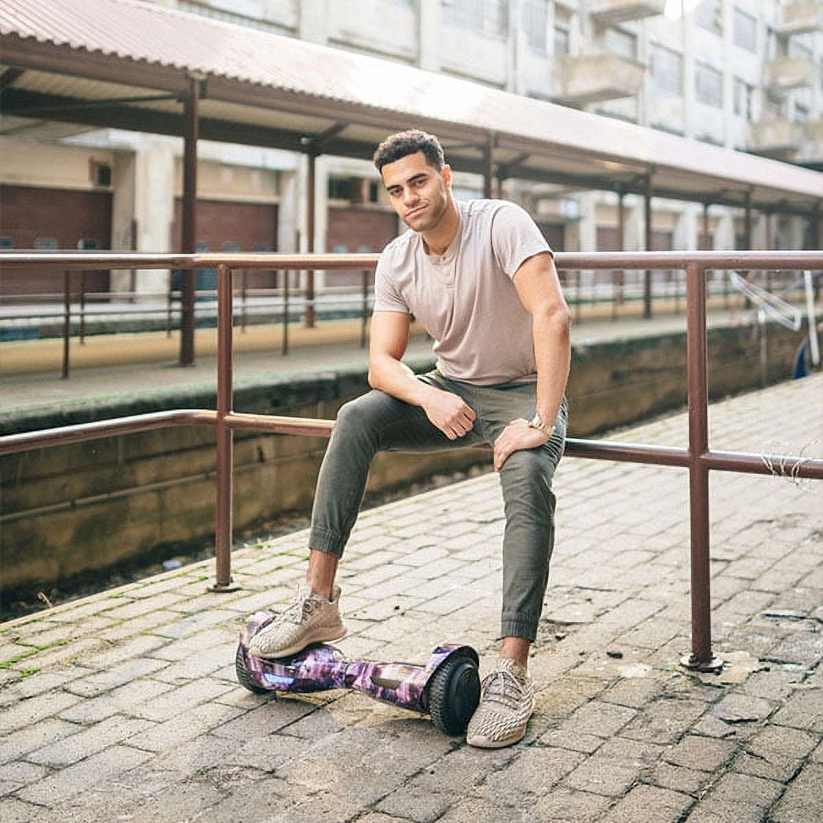 Hover-1 Helix UL Certified Electric Hoverboard, 6.5in LED Wheels, Bluetooth Speaker, Gunmetal Gray - Image 4