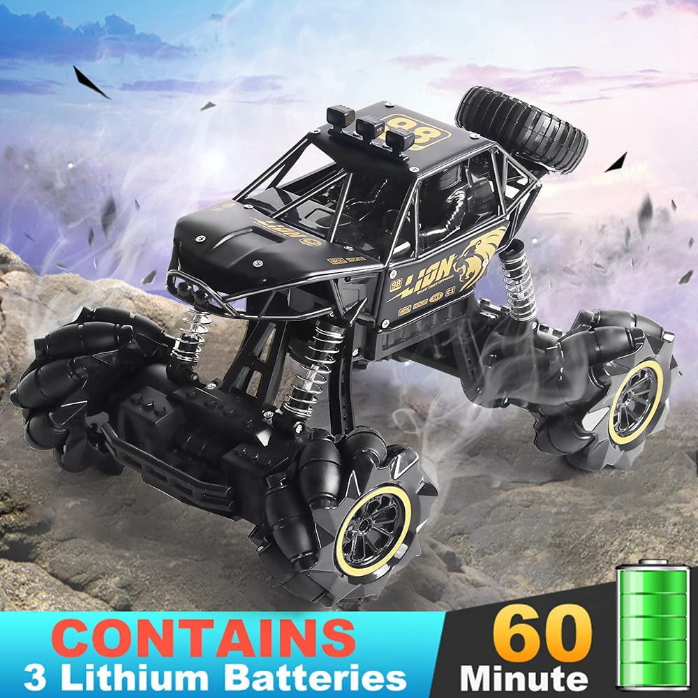 4DRC C3 RC Cars off Road Truck Remote Control Car 1:16 Metal Shell 2.4G 4WD Dual Motors,All Terrain Hobby Truck with 3 Batteries Black - Image 8
